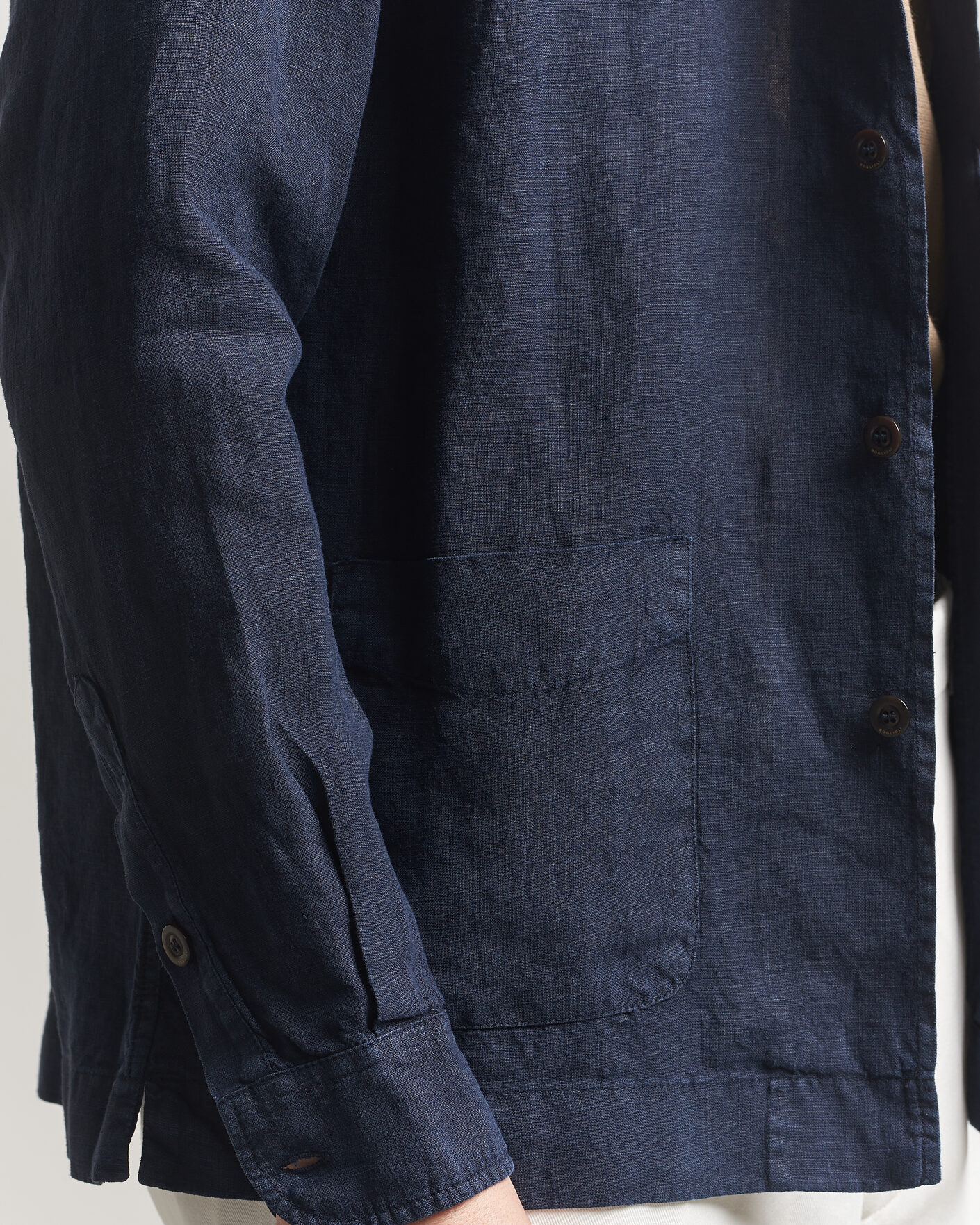 Herren | Jacken | Boglioli | Linen Painter Jacket Navy