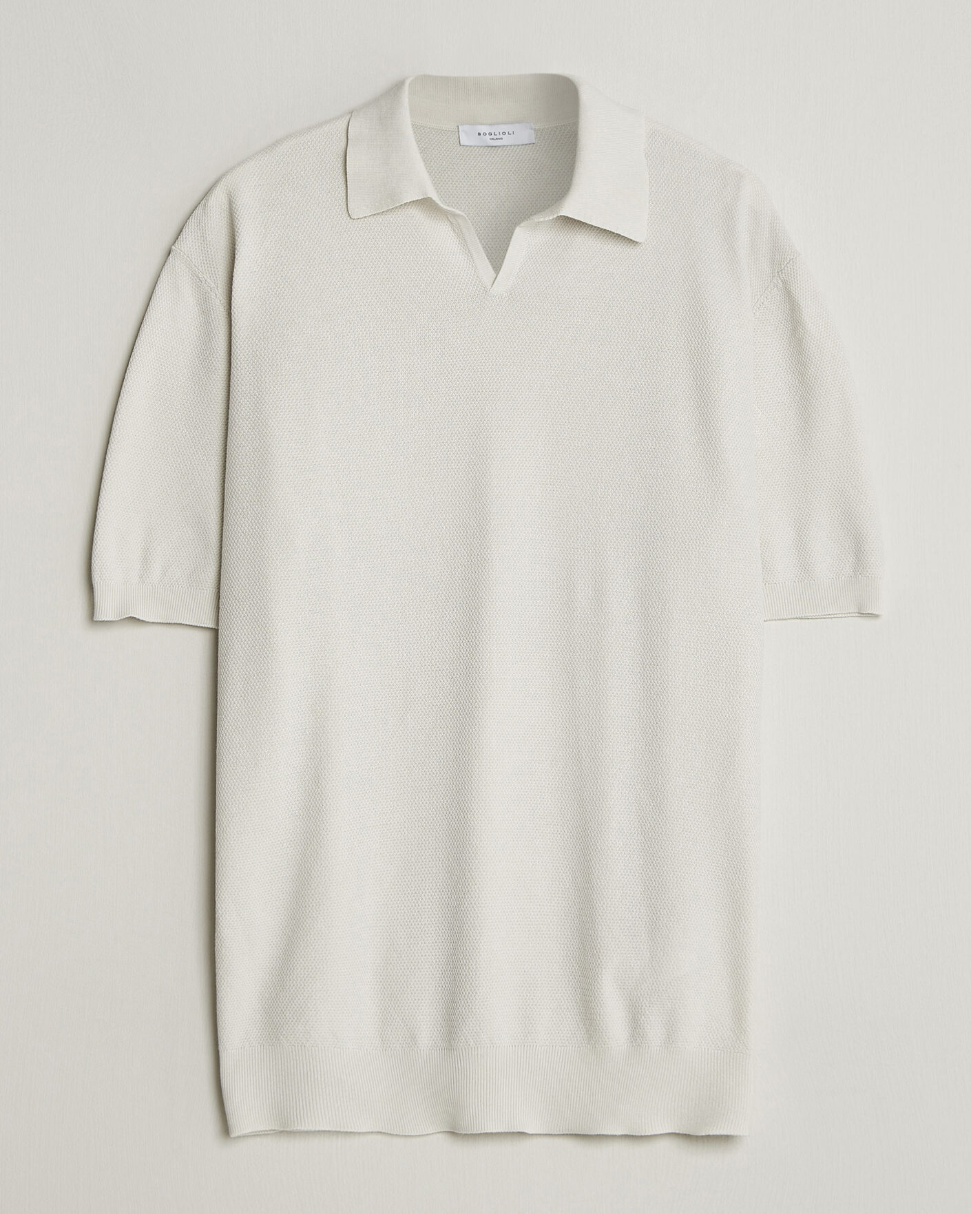Herren | Poloshirts | Boglioli | Short Sleeve Polo Piquet Off White