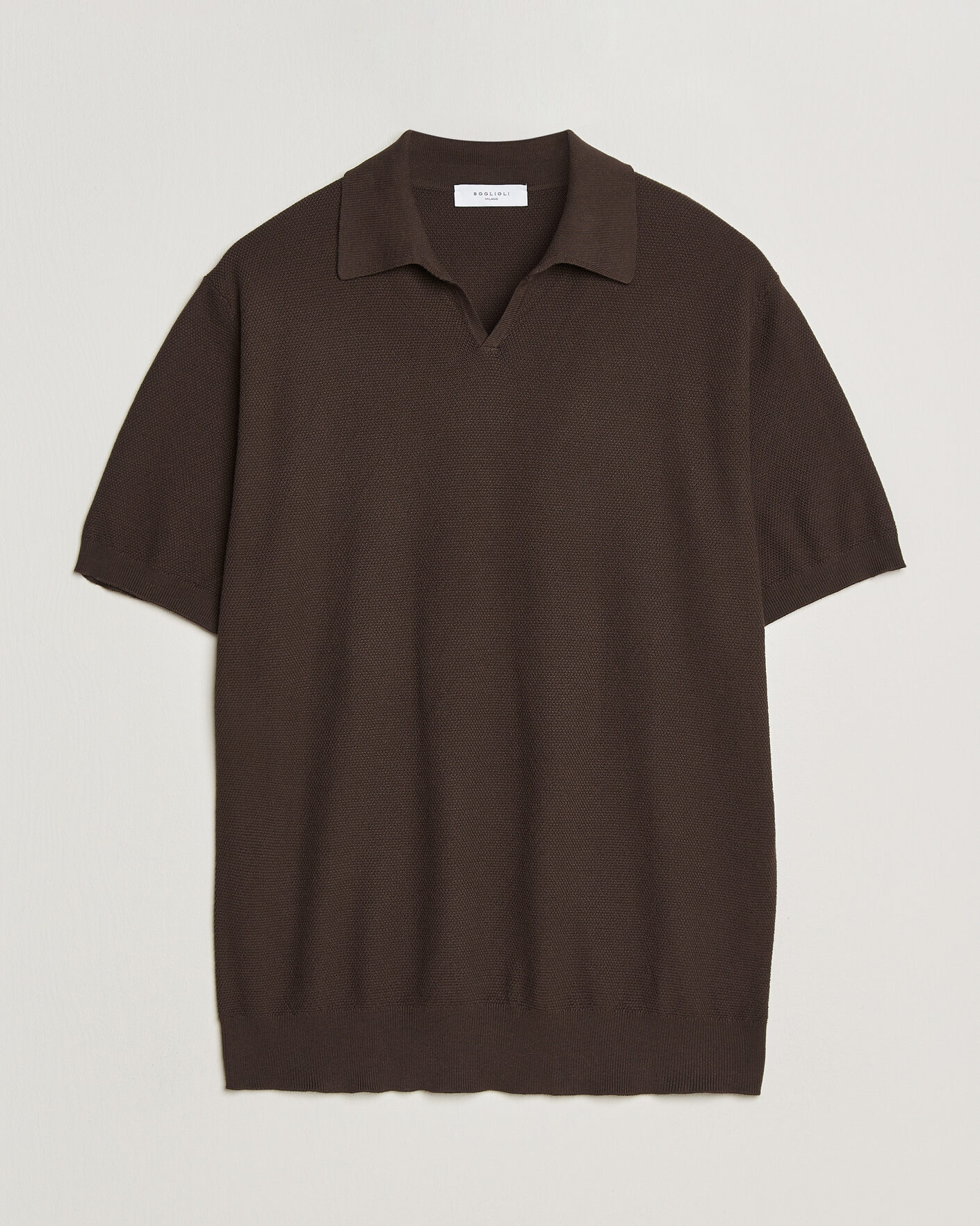 Herren | Poloshirts | Boglioli | Short Sleeve Polo Piquet Brown