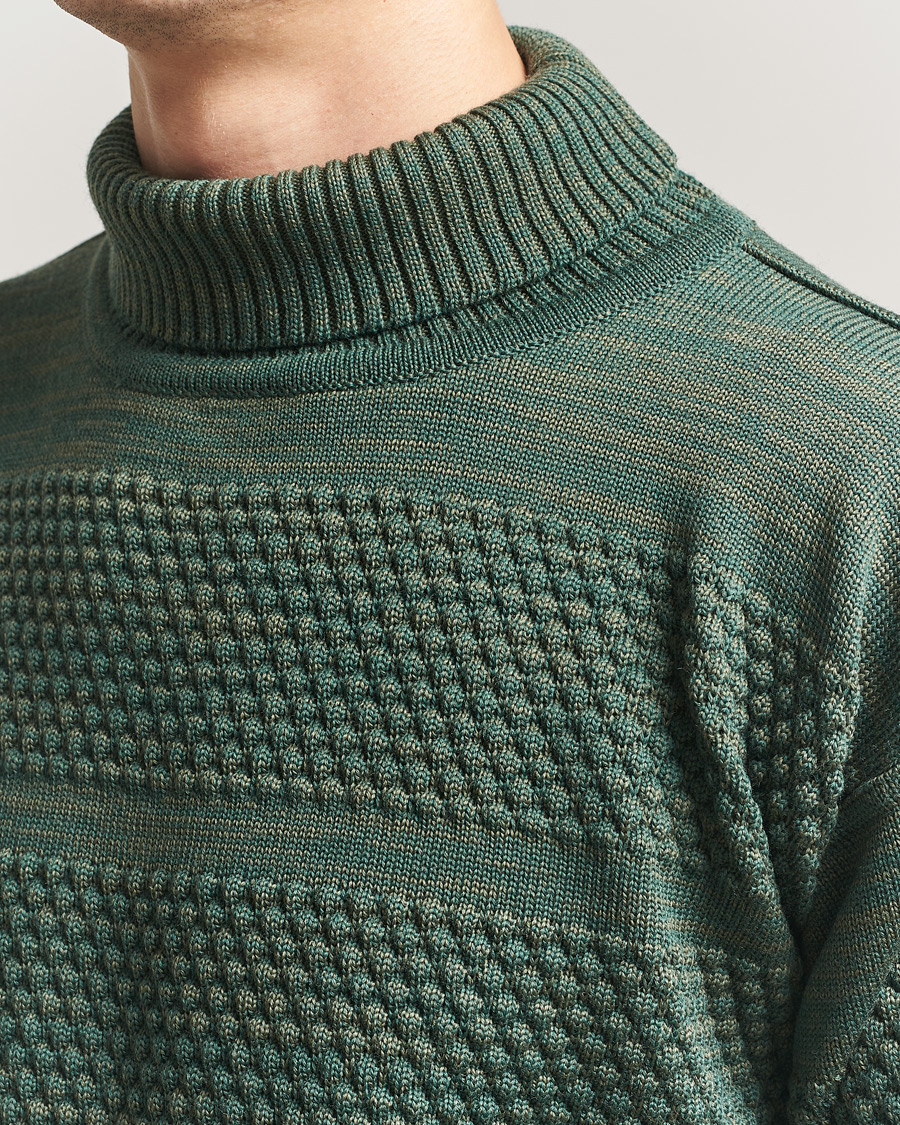 Herren | Pullover | S.N.S. Herning | Fisherman Sweater Natural Machine Green