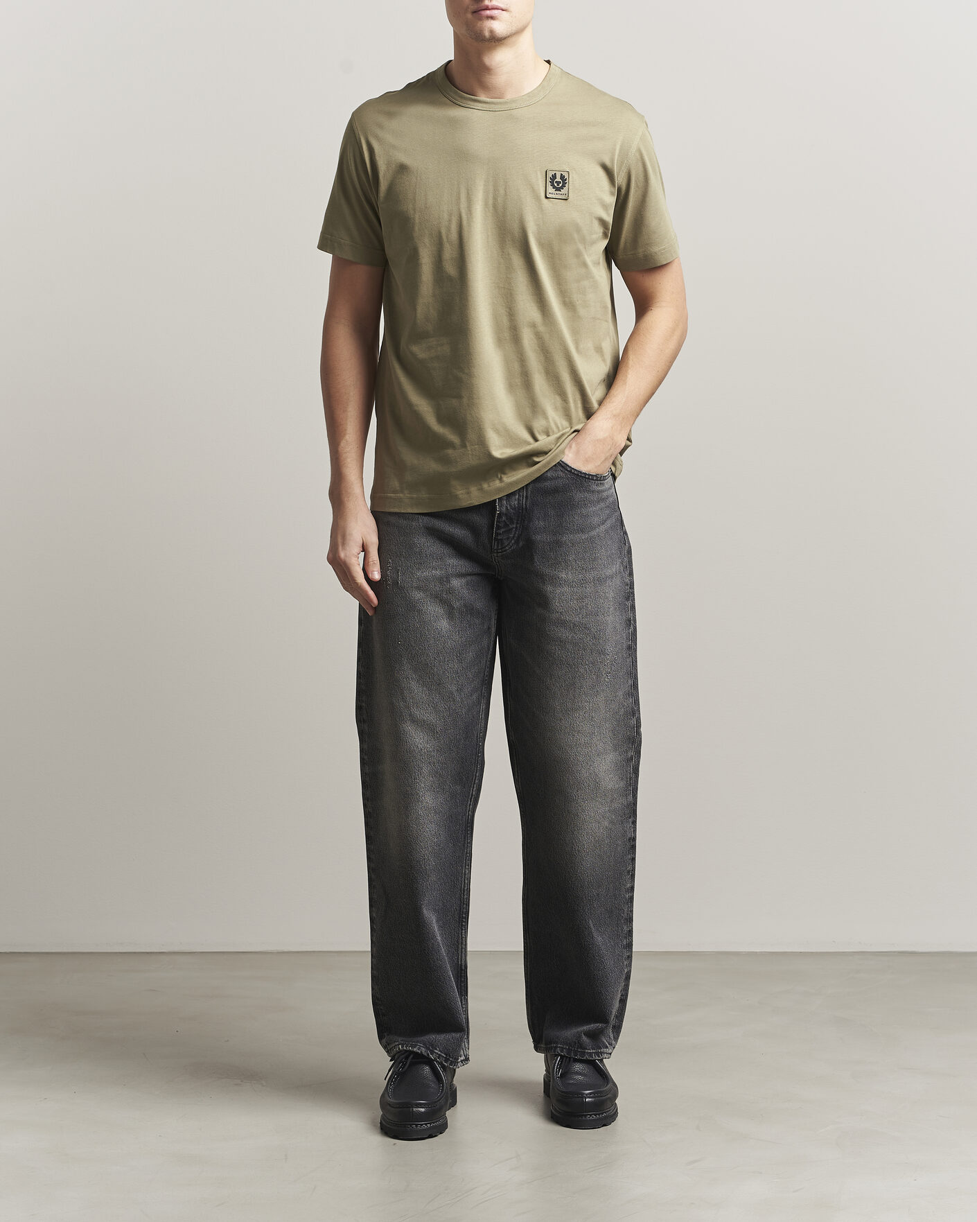 Herren | T-Shirts | Belstaff | Signature Crew Neck T-Shirt Fatigue Green
