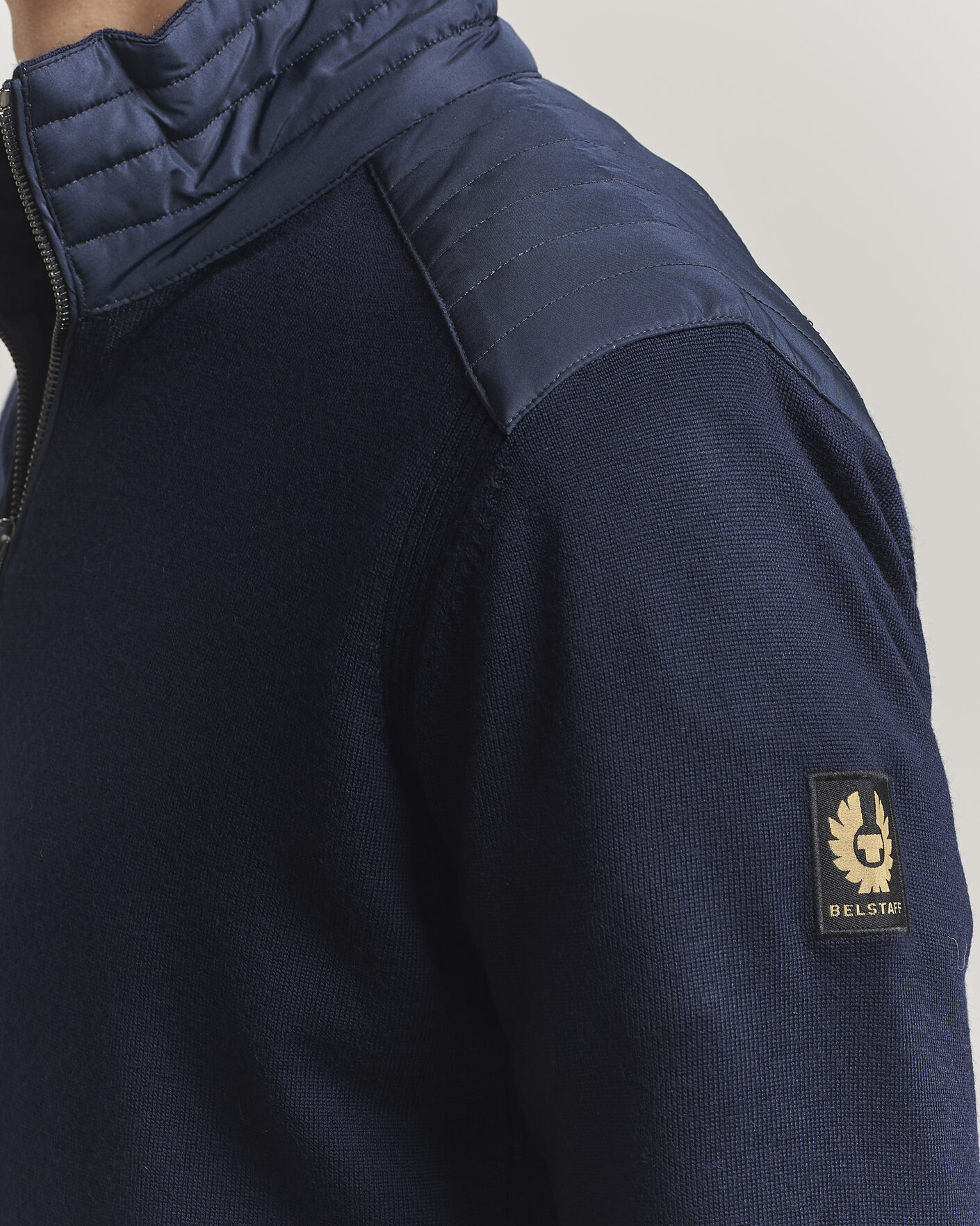 Herren | Pullover | Belstaff | Kelby Knitted Full Zip Dark Ink