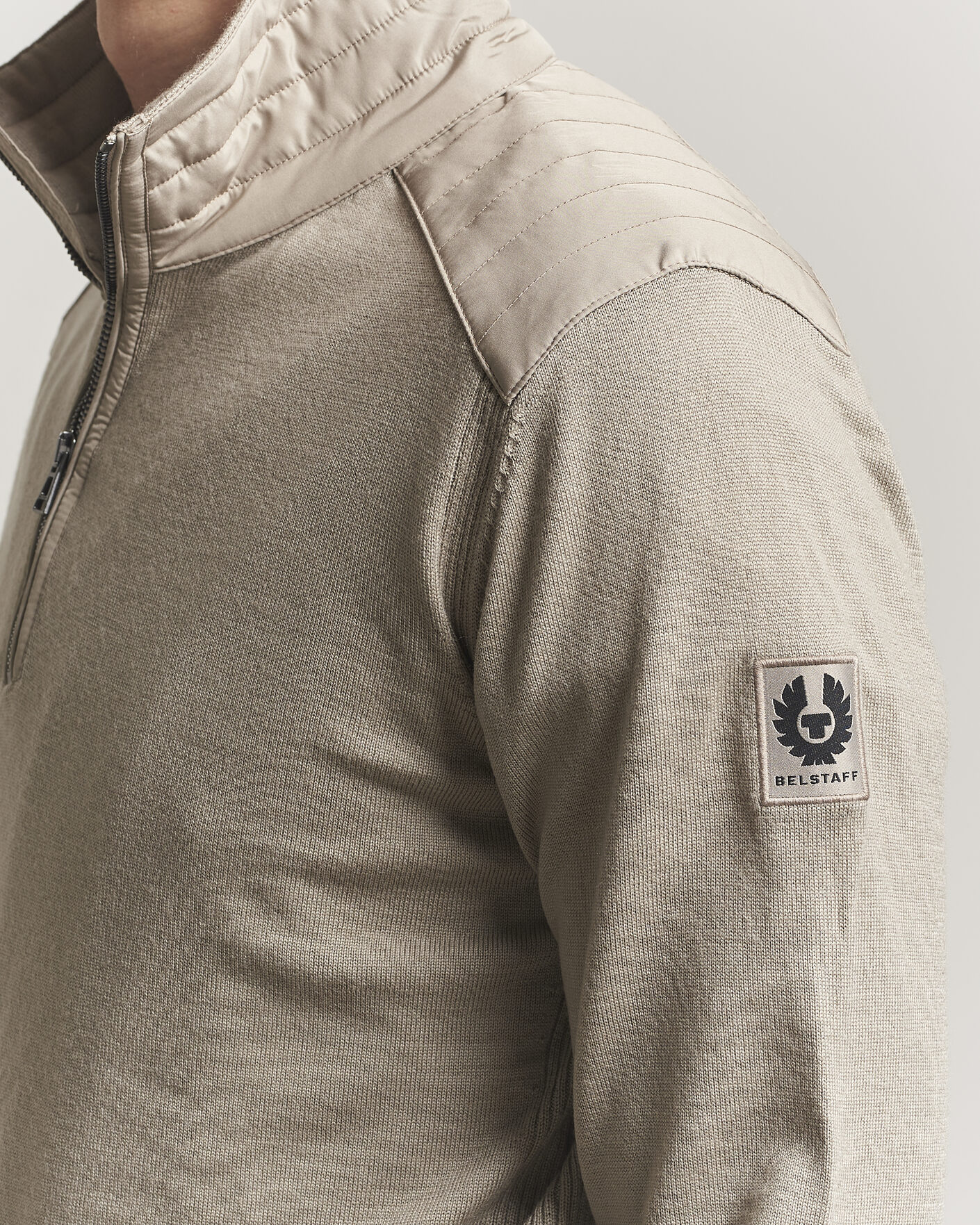 Herren | Pullover | Belstaff | Klimington Knitted Half Zip Dark Sand