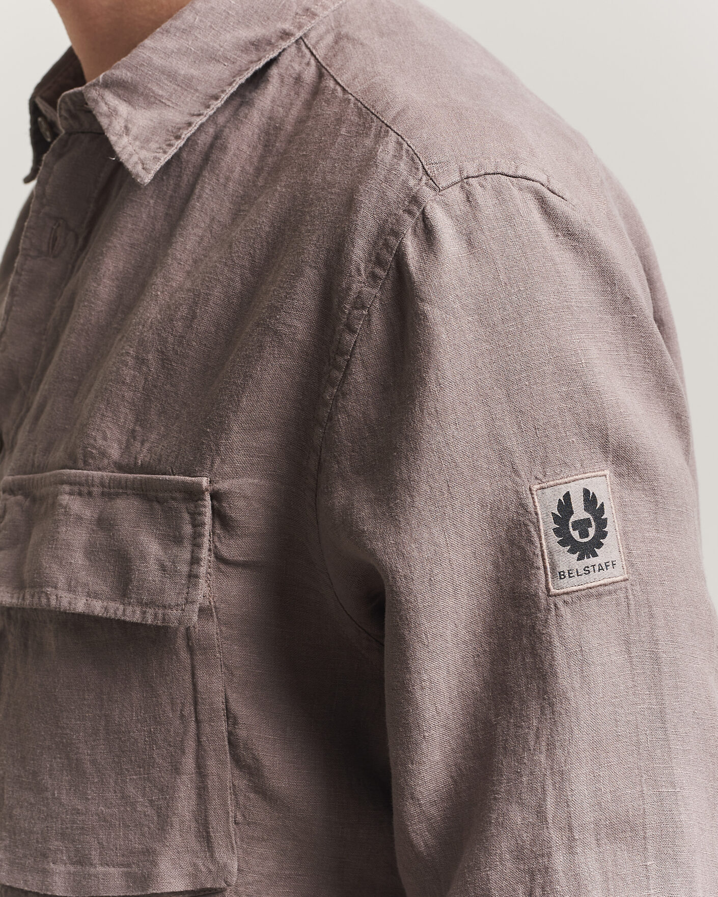 Herren | Hemden | Belstaff | Scale Linen Shirt Asphalt 