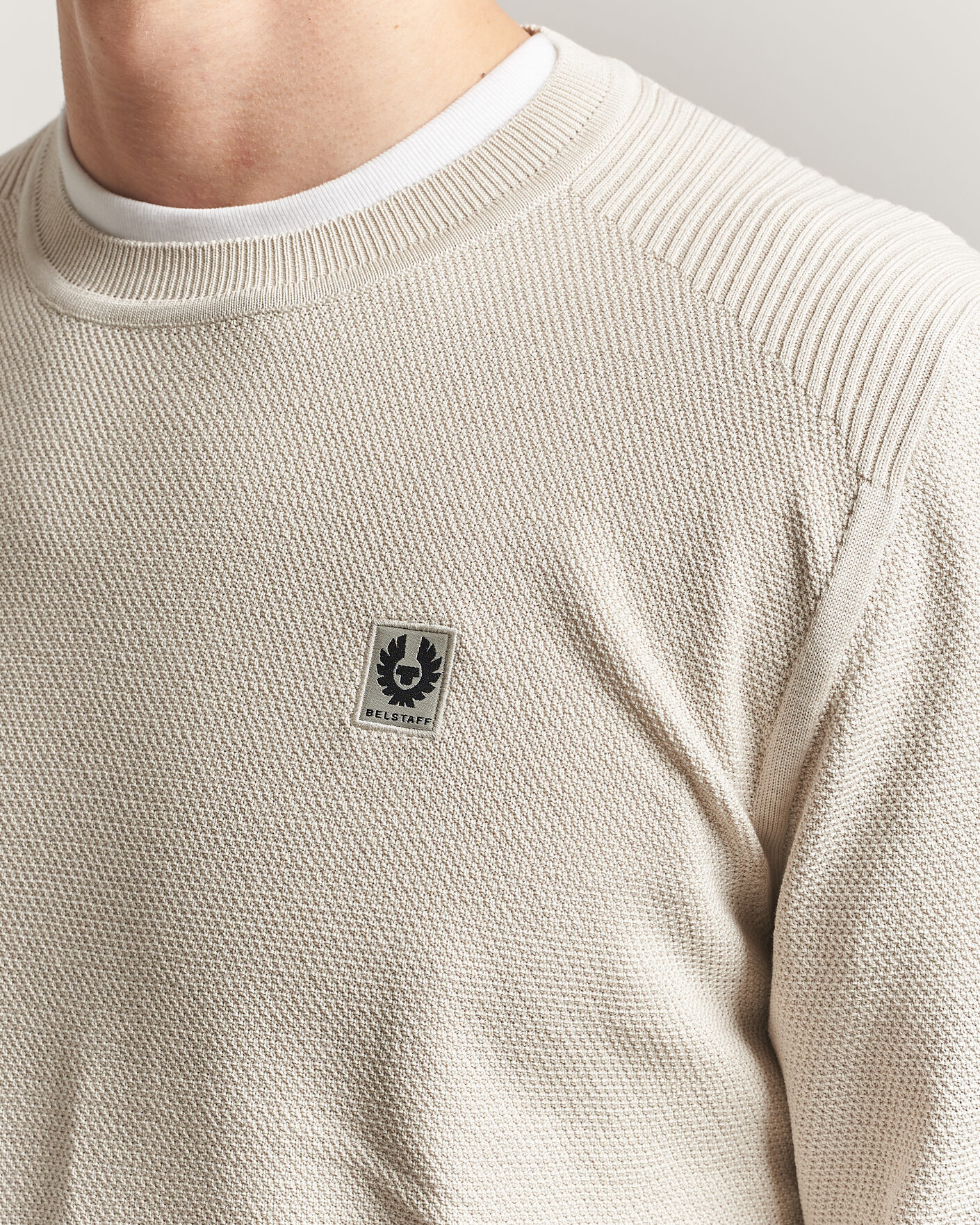 Herren | Pullover | Belstaff | Coast Knitted Crew Neck Silver Birch