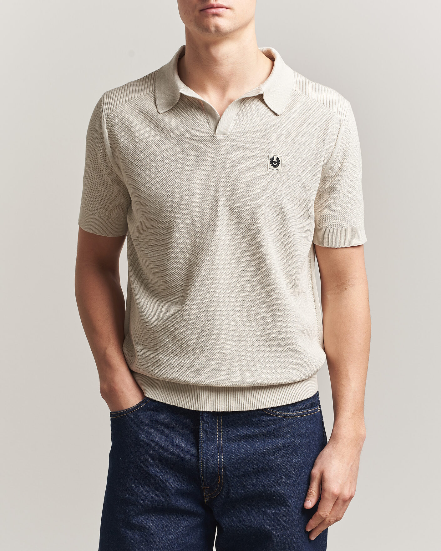 Herren | Poloshirts | Belstaff | Coast Knitted Polo Silver Birch