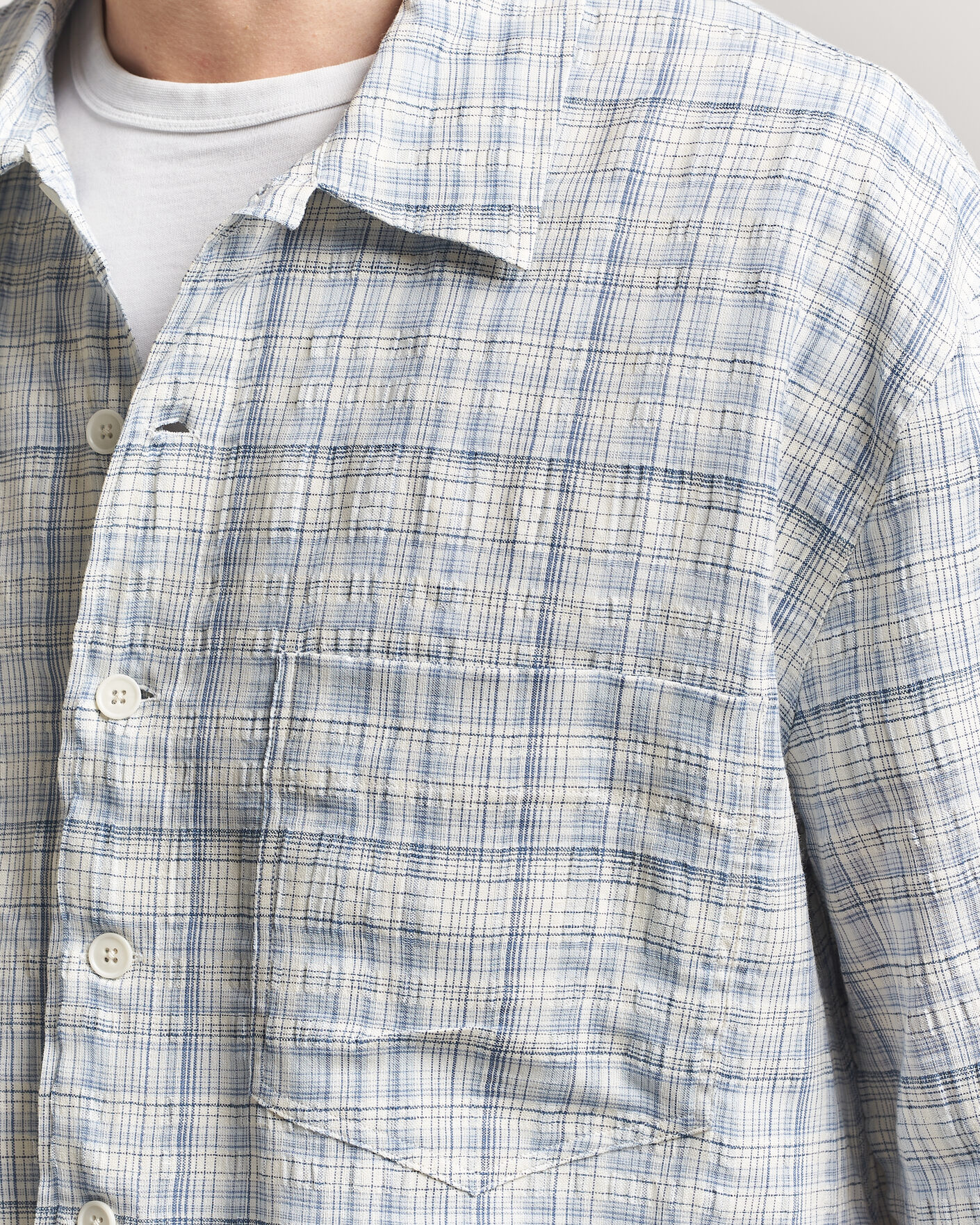 Herren | Hemden | Sunflower | Adam Short Sleeve Shirt Light Blue Check