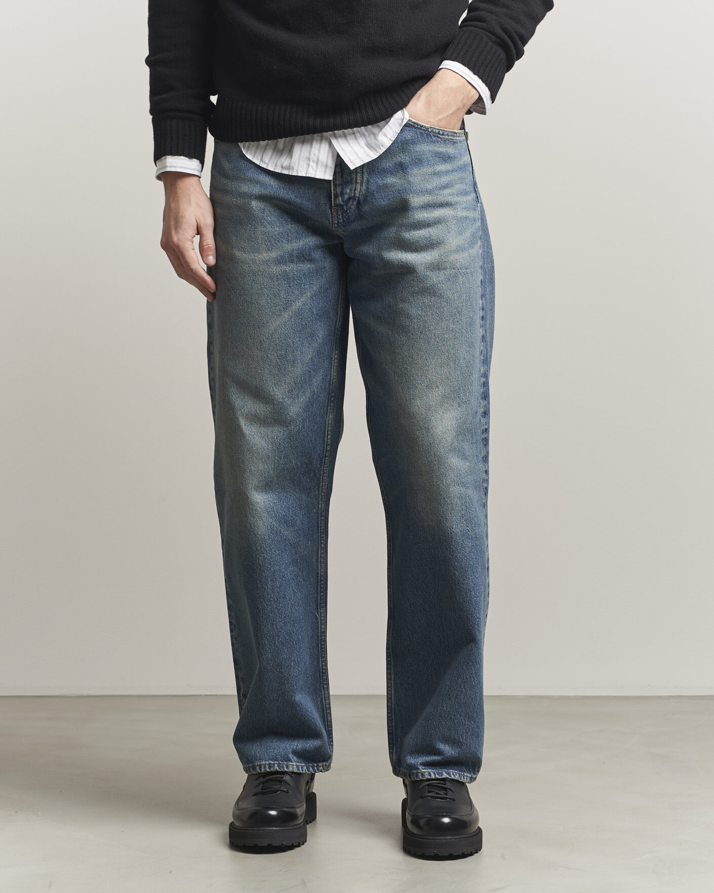Herren | Jeans | Sunflower | Loose Jeans Dark Blue Vintage