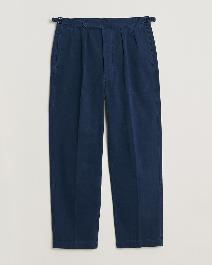 Herren | Hosen | Polo Ralph Lauren | Pleated Cotton Twill Chinos Dark Cobalt