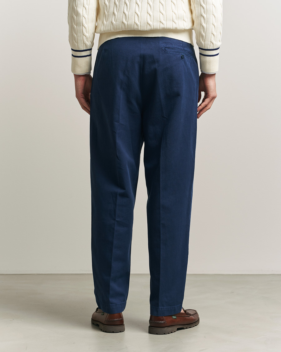 Herren | Hosen | Polo Ralph Lauren | Pleated Cotton Twill Chinos Dark Cobalt