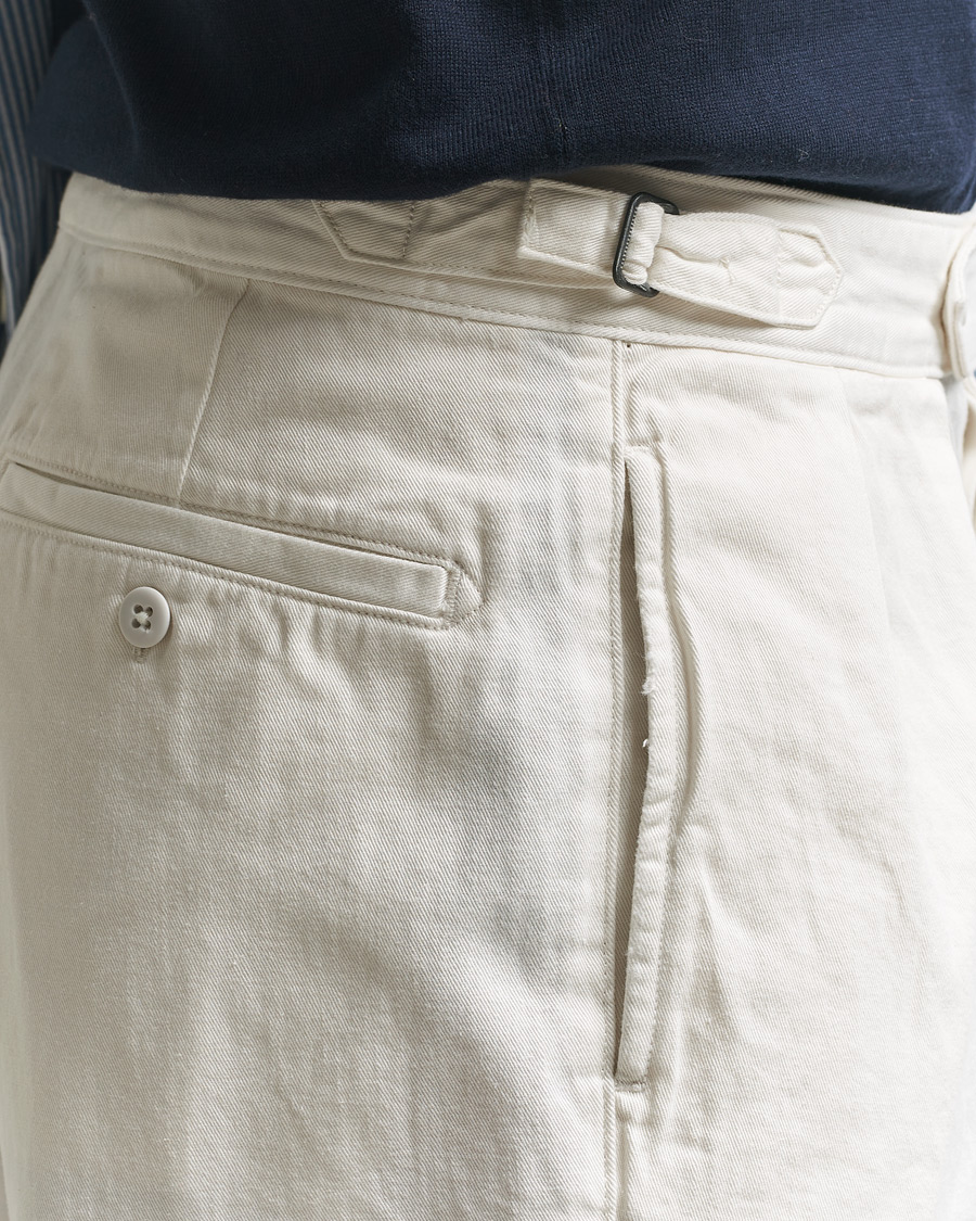 Herren | Hosen | Polo Ralph Lauren | Pleated Cotton Twill Chinos Deckwash White