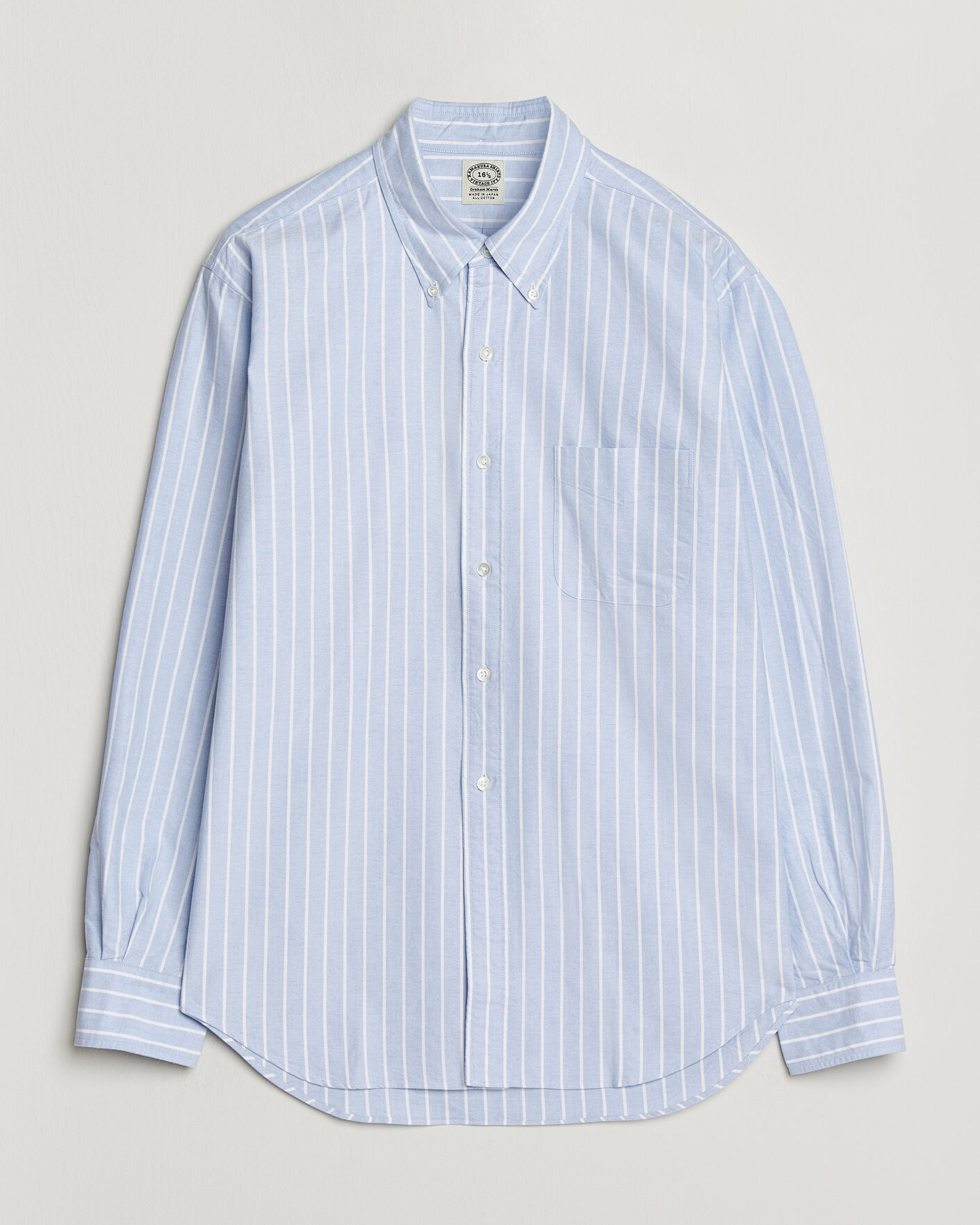Herren | Hemden | Kamakura Shirts | Vintage Ivy Oxford BD Shirt Blue Blazer Stripe