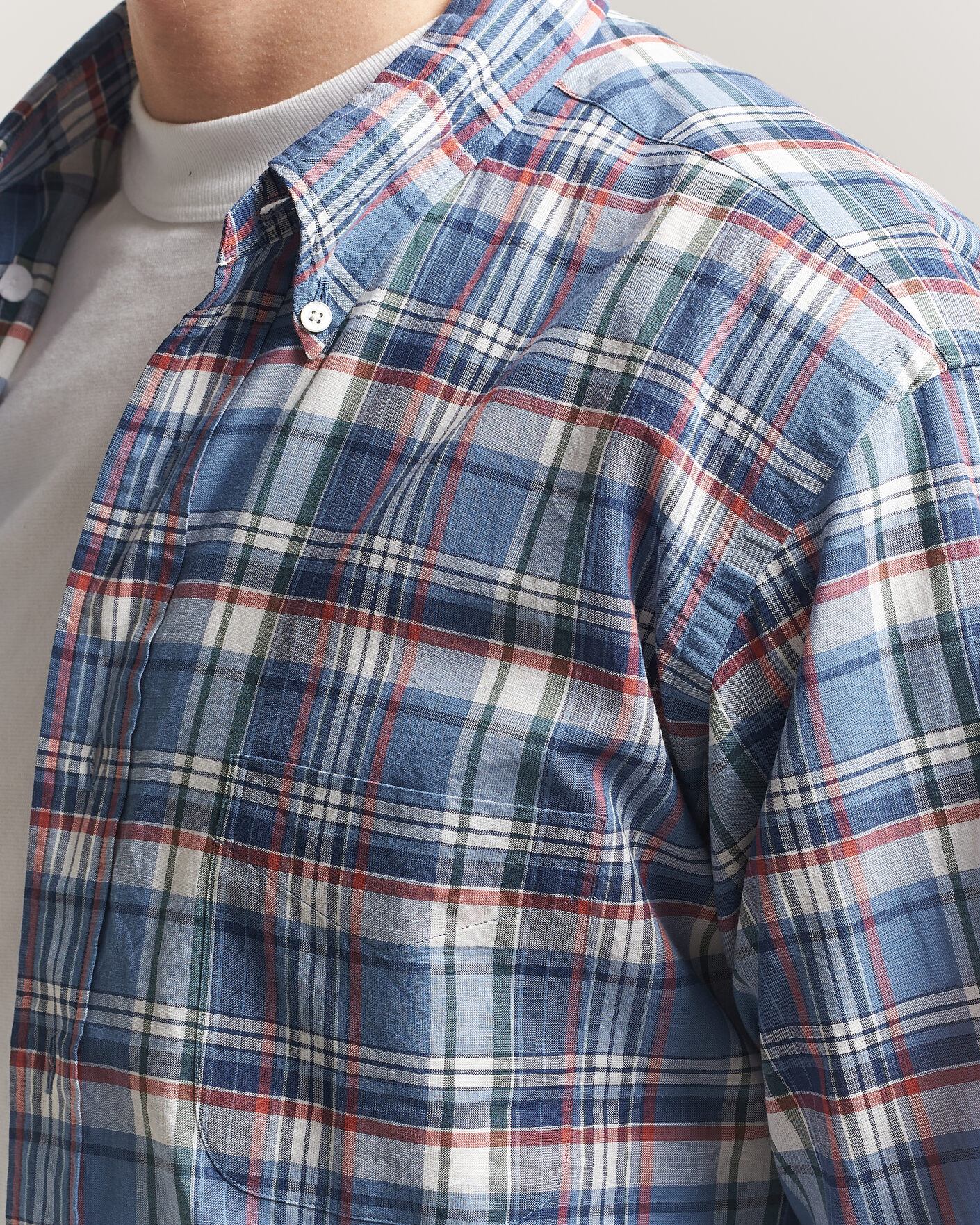 Herren | Hemden | Kamakura Shirts | Vintage Ivy Button Down Shirt Blue Madras