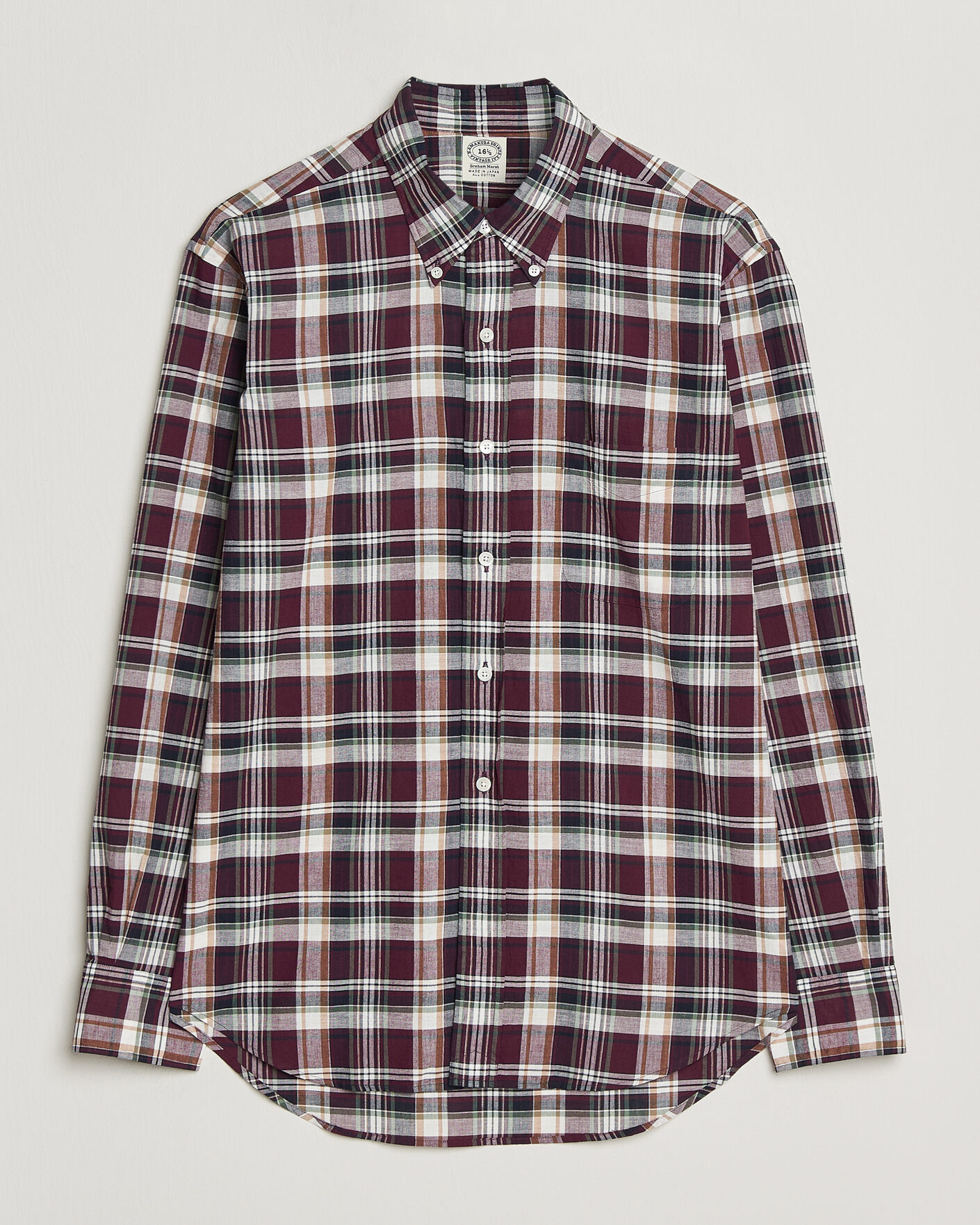 Herren | Hemden | Kamakura Shirts | Vintage Ivy Button Down Shirt Red Madras