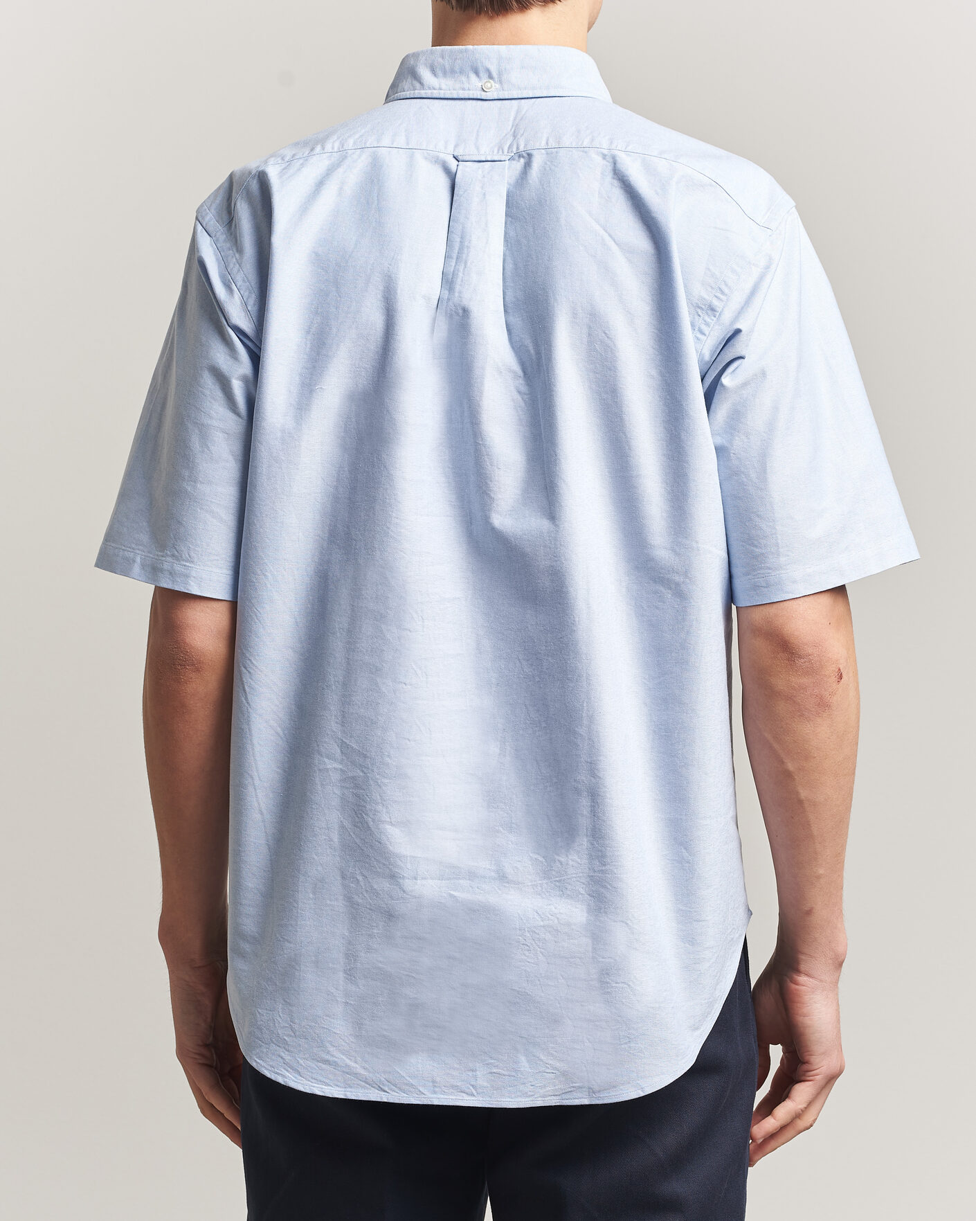 Herren | Hemden | Kamakura Shirts | Vintage Ivy Half Sleeve Oxford Popover Light Blue