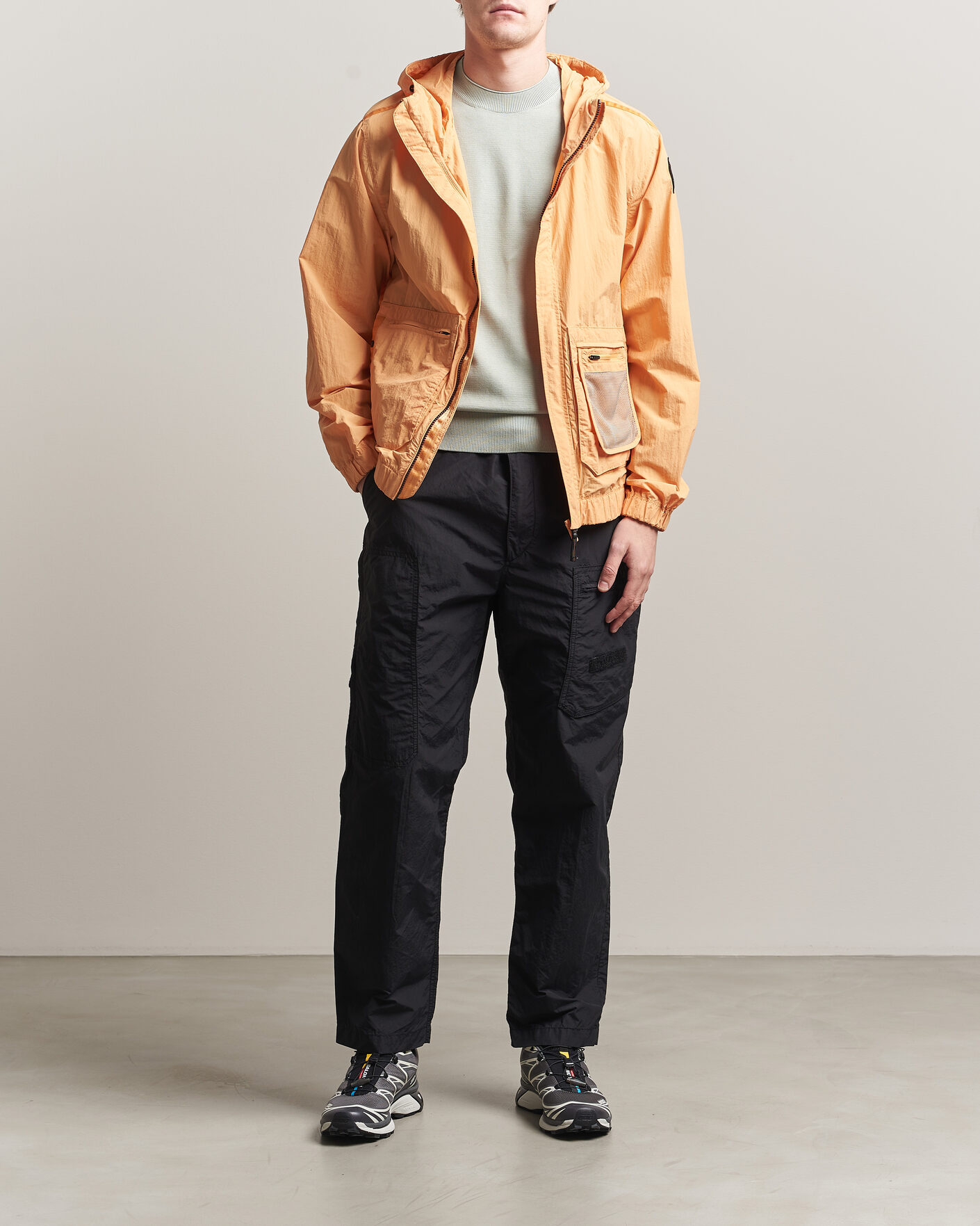 Herren | Jacken | Parajumpers | Rube Smash Peached Nylon Hooded Jacket Apricot Nectar