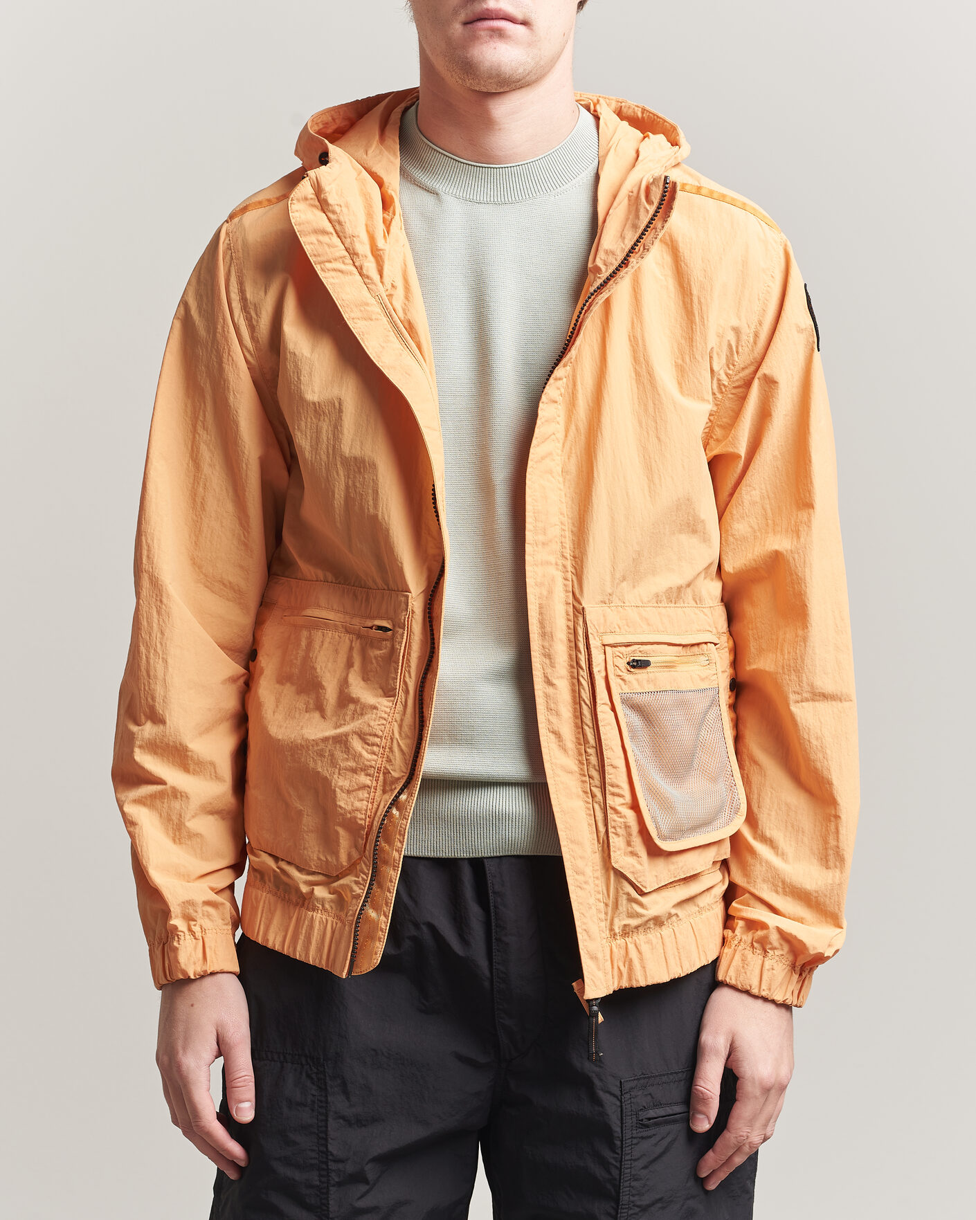 Herren | Jacken | Parajumpers | Rube Smash Peached Nylon Hooded Jacket Apricot Nectar