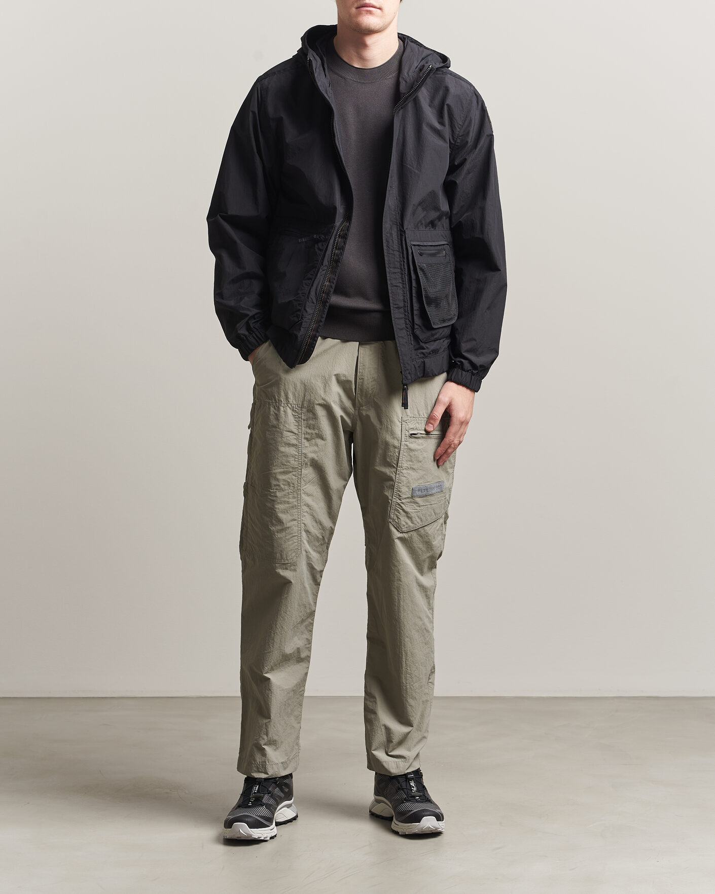 Herren | Jacken | Parajumpers | Rube Smash Peached Nylon Hooded Jacket Black