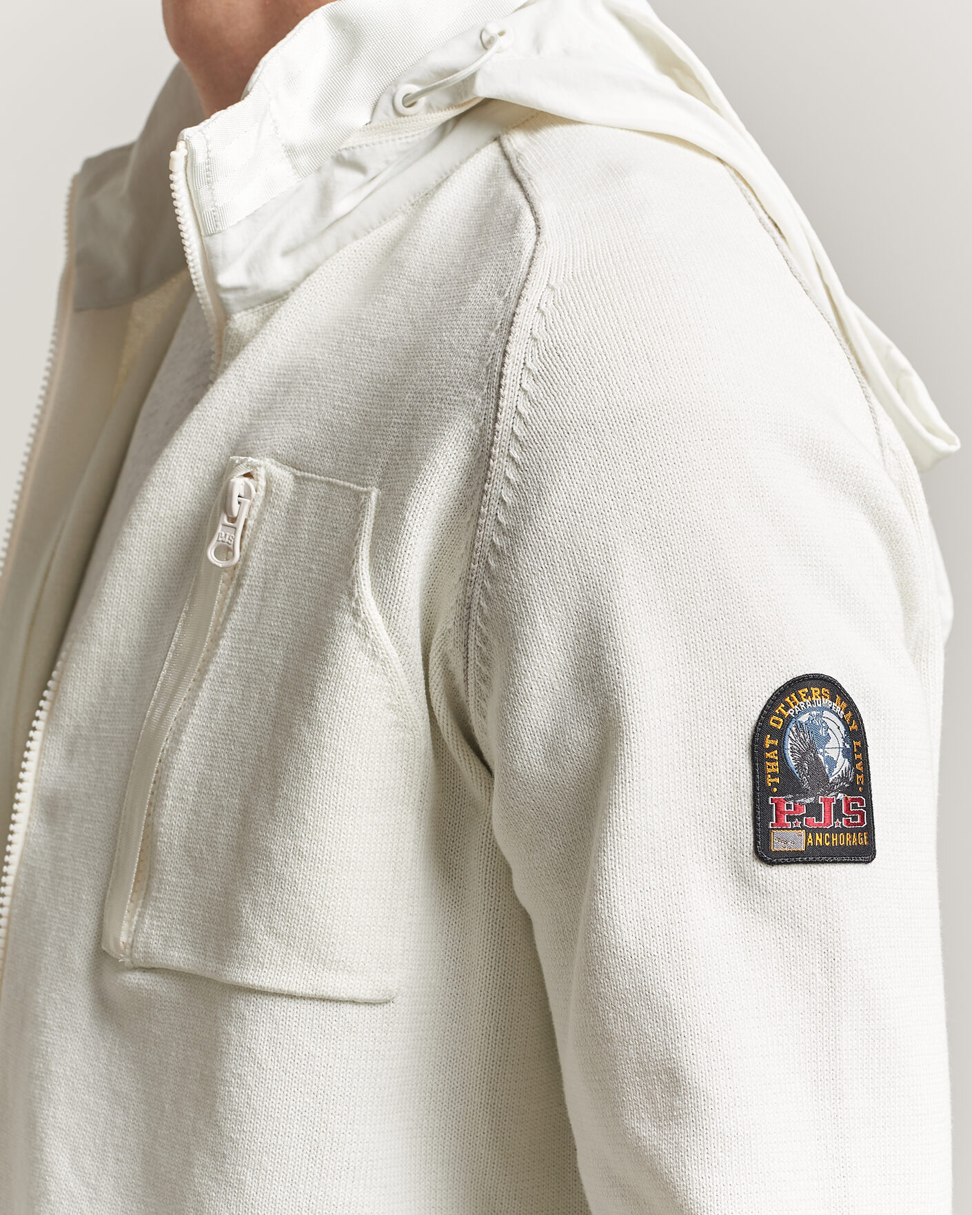 Herren | Jacken | Parajumpers | Bargany Rescue Knitted Hybrid Jacket Star White