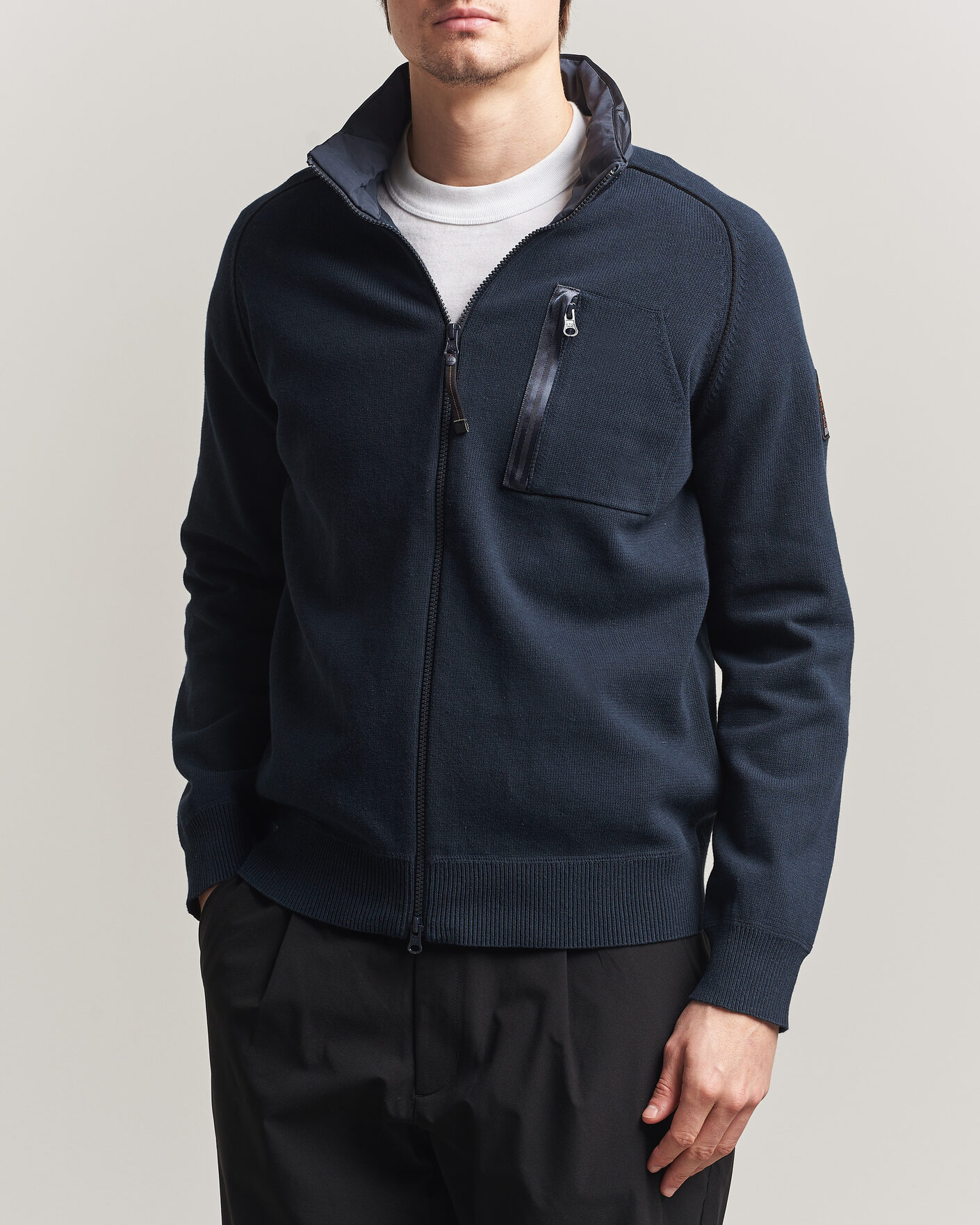 Herren | Jacken | Parajumpers | Bargany Rescue Knitted Hybrid Jacket Ink Blue