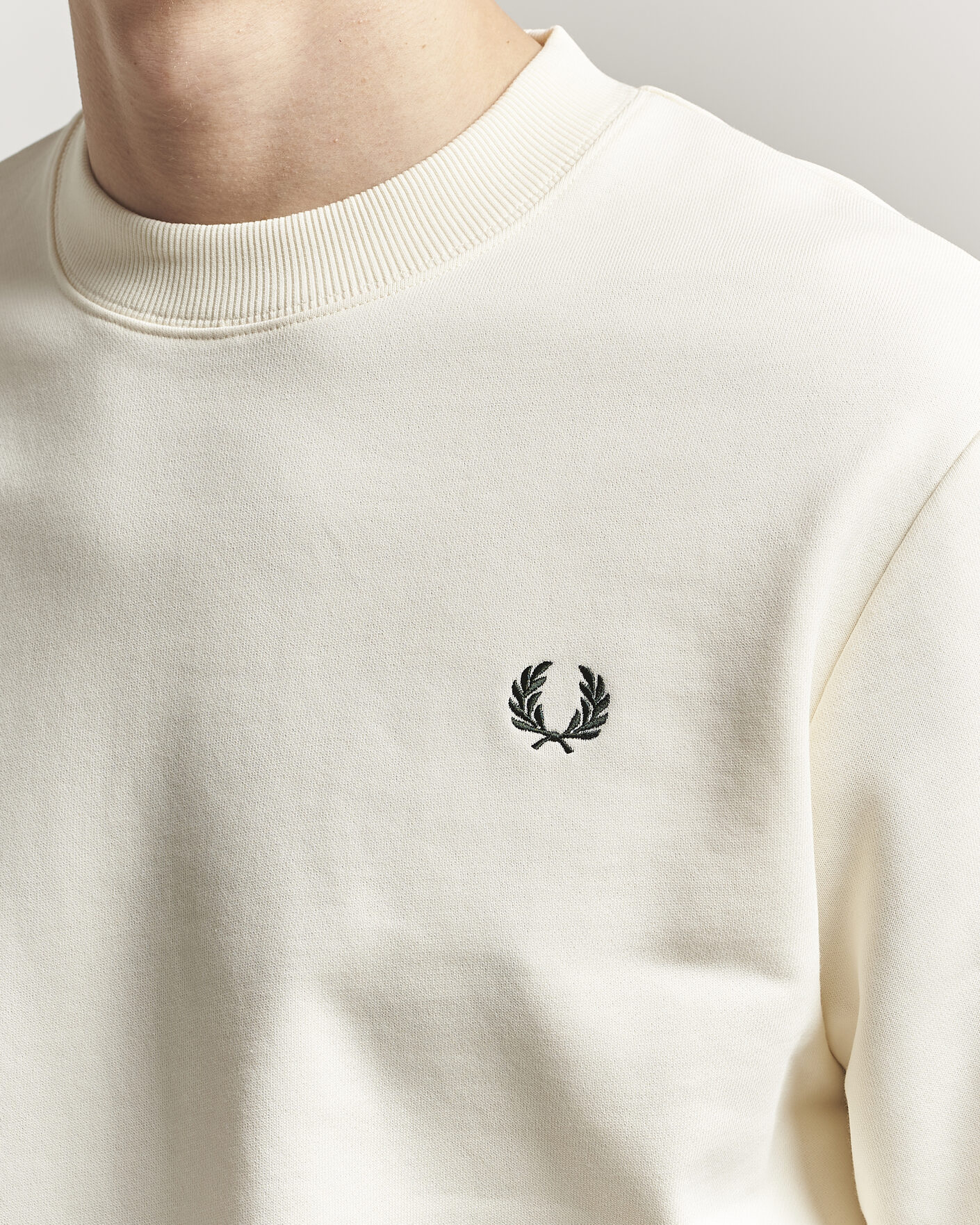 Herren | Pullover | Fred Perry | Crew Neck Sweatshirt Ecru
