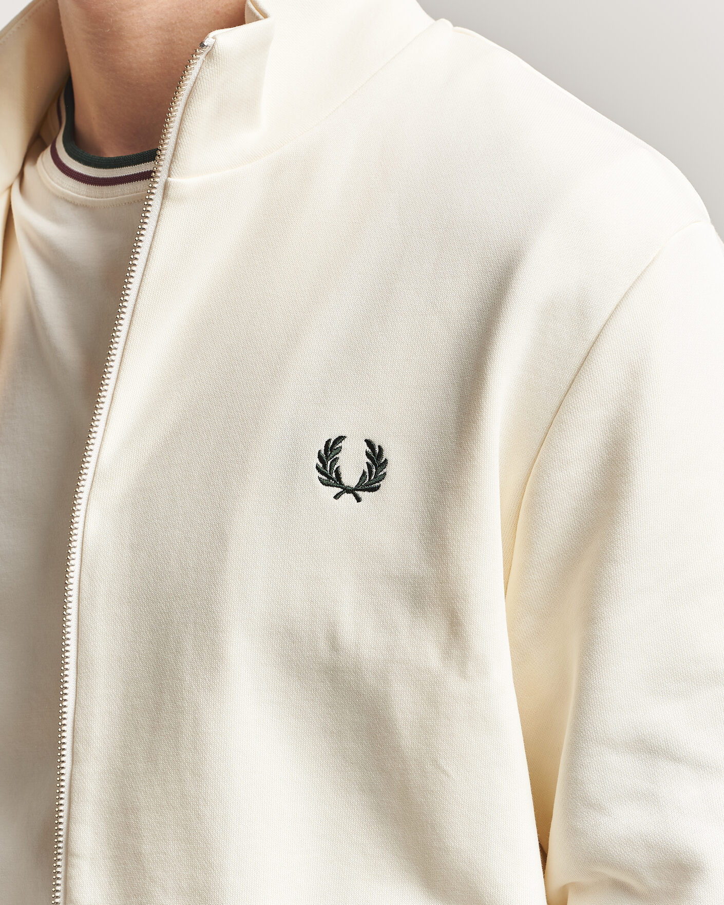 Herren | Pullover | Fred Perry | Full Zip Sweatshirt Ecru