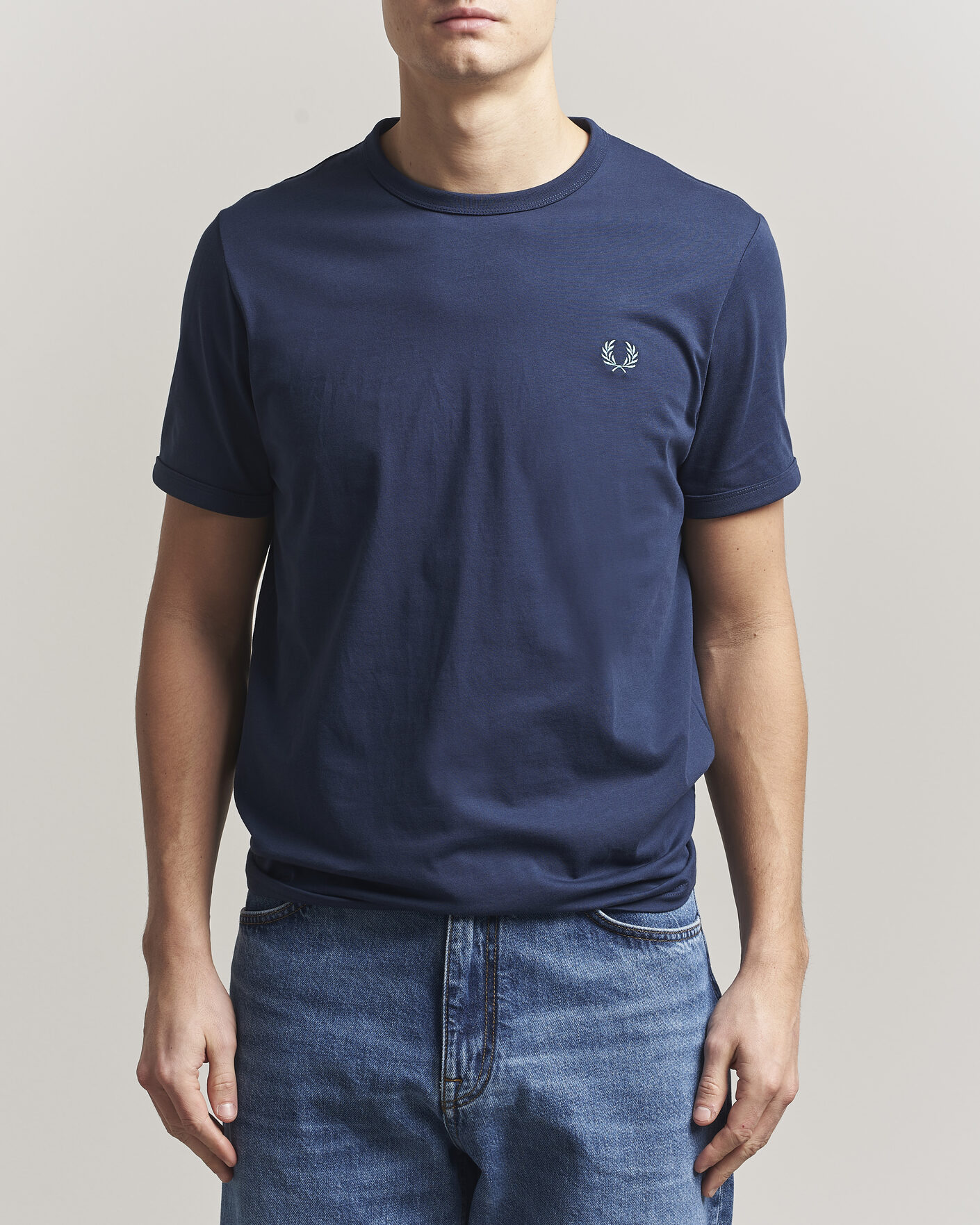 Herren | T-Shirts | Fred Perry | Ringer T-Shirt Tennis Blue
