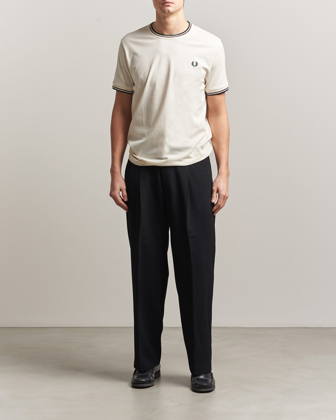 Herren | T-Shirts | Fred Perry | Twin Tipped T-Shirt Ecru