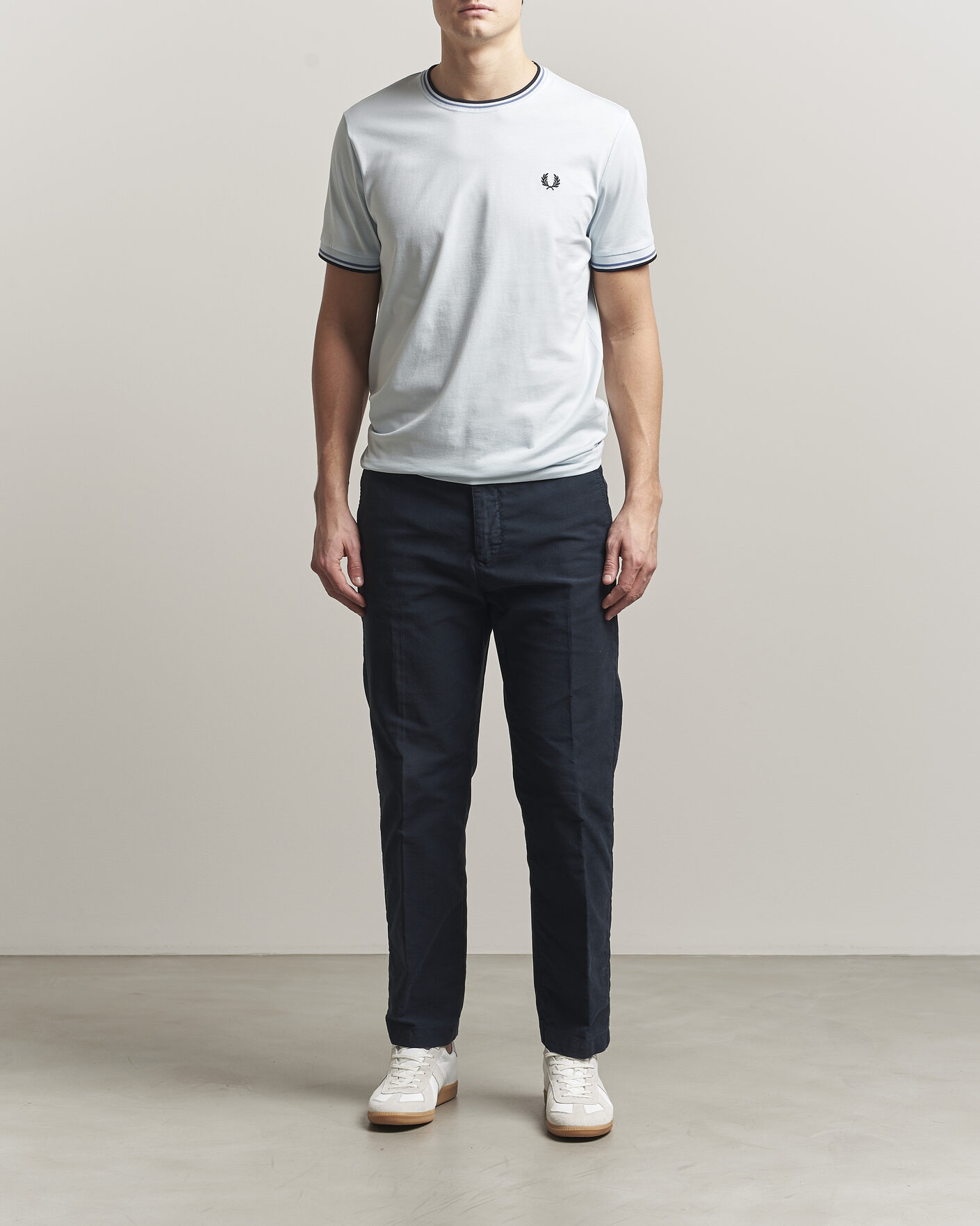 Herren | T-Shirts | Fred Perry | Twin Tipped T-Shirt Light Ice