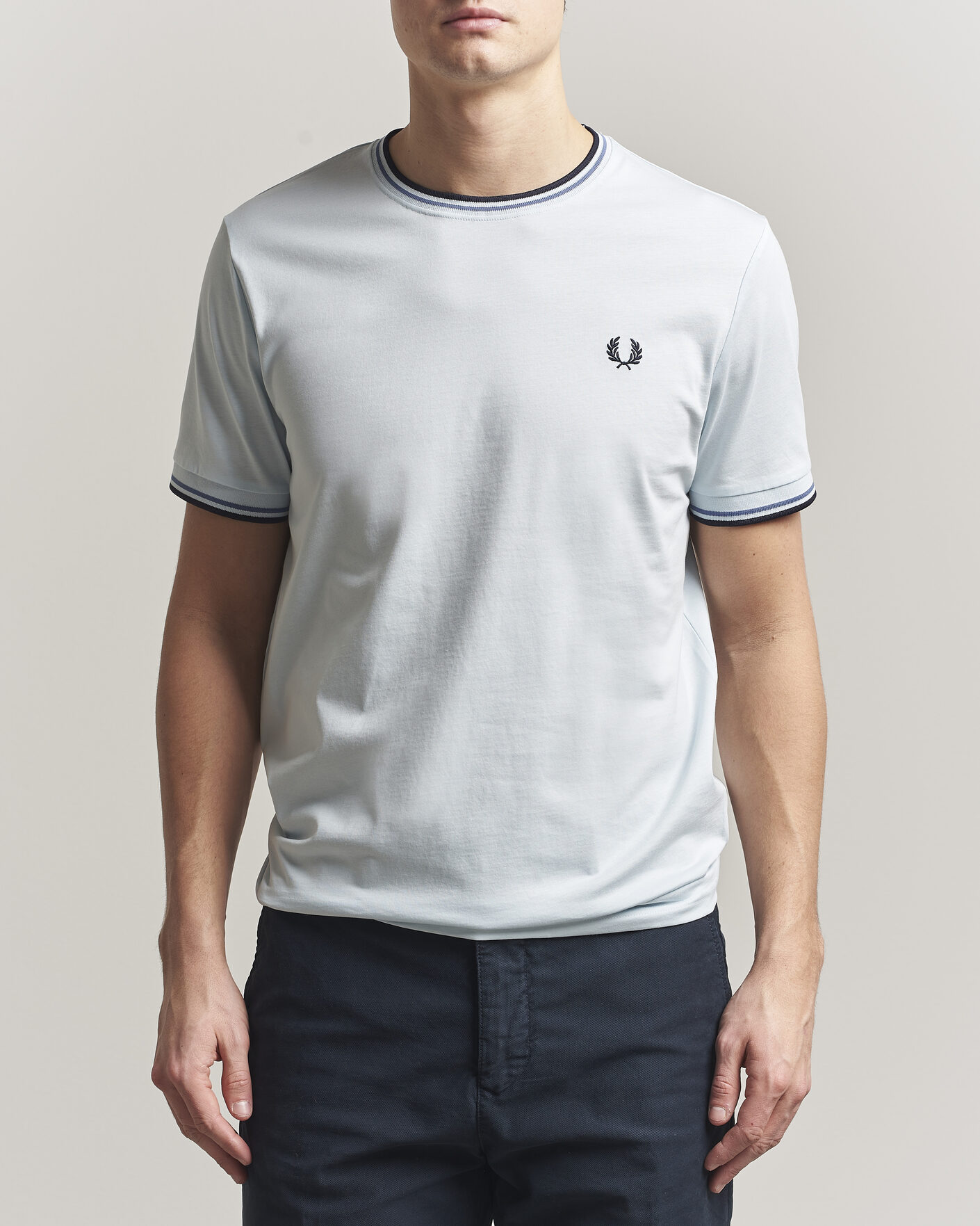 Herren | T-Shirts | Fred Perry | Twin Tipped T-Shirt Light Ice