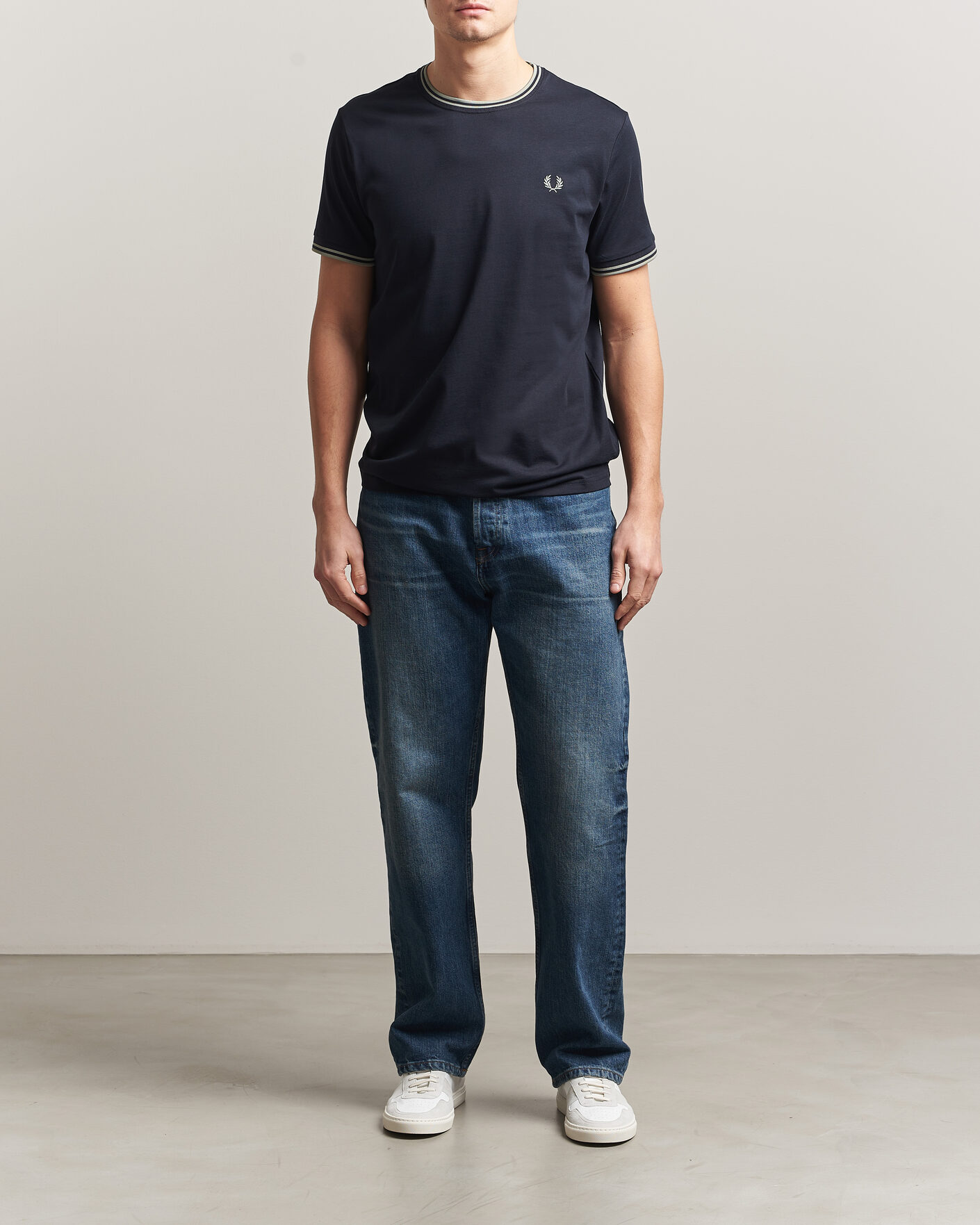 Herren | T-Shirts | Fred Perry | Twin Tipped T-Shirt Navy