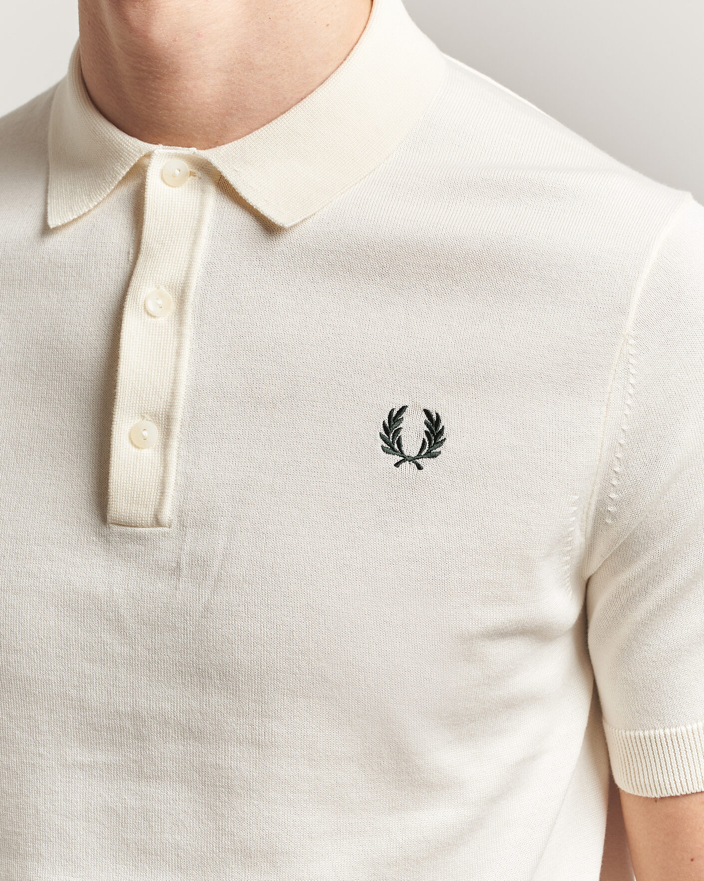 Herren | Poloshirts | Fred Perry | Cotton Knitted Polo Ecru