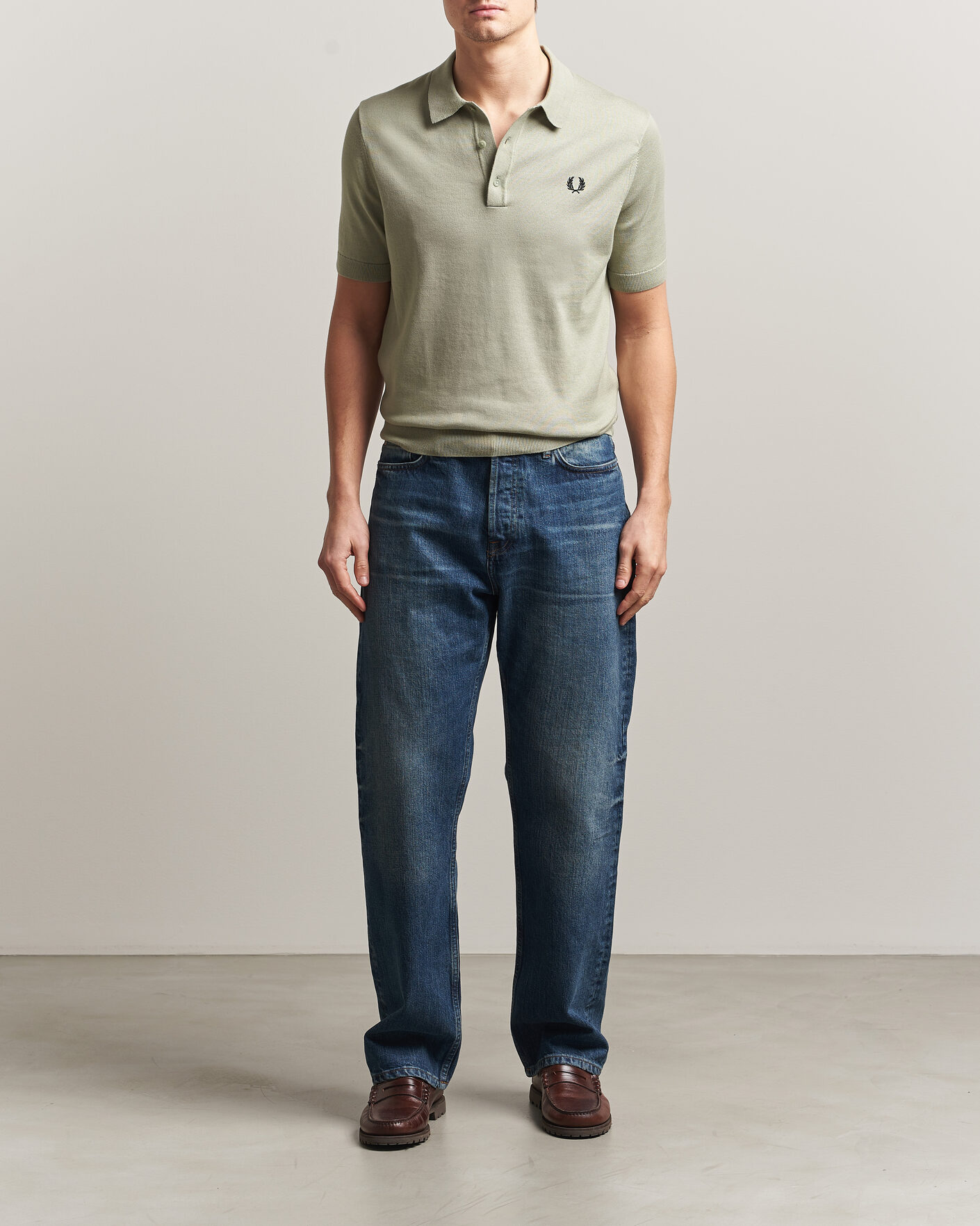 Herren | Poloshirts | Fred Perry | Cotton Knitted Polo Seagrass Green