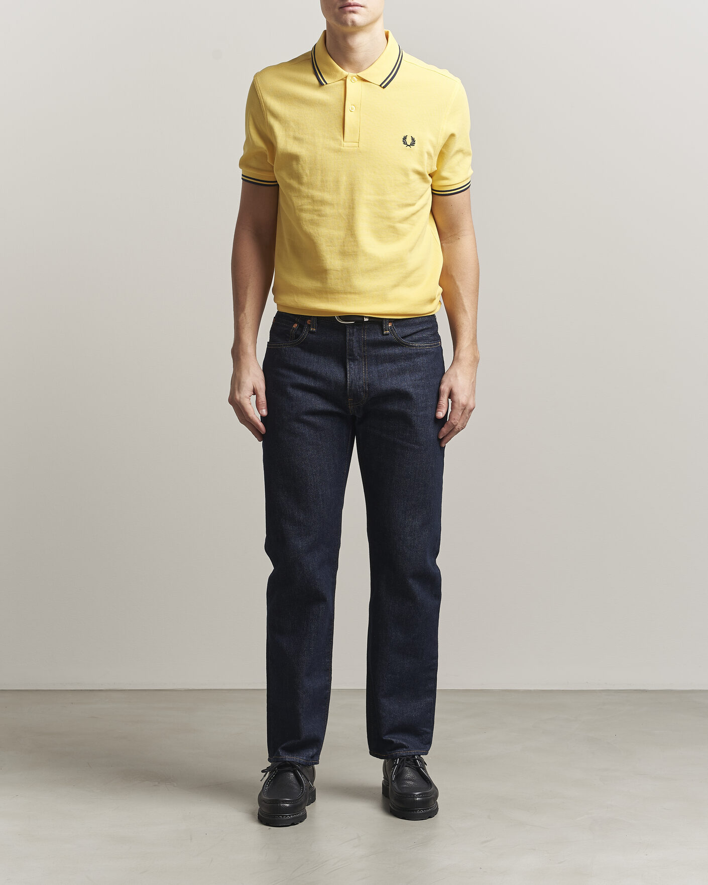 Herren | Poloshirts | Fred Perry | Twin Tipped Polo Shirt Lemon Yellow