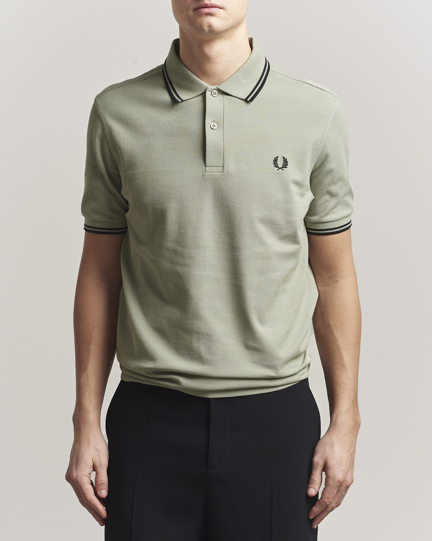 Herren | Poloshirts | Fred Perry | Twin Tipped Polo Shirt Seagrass Green