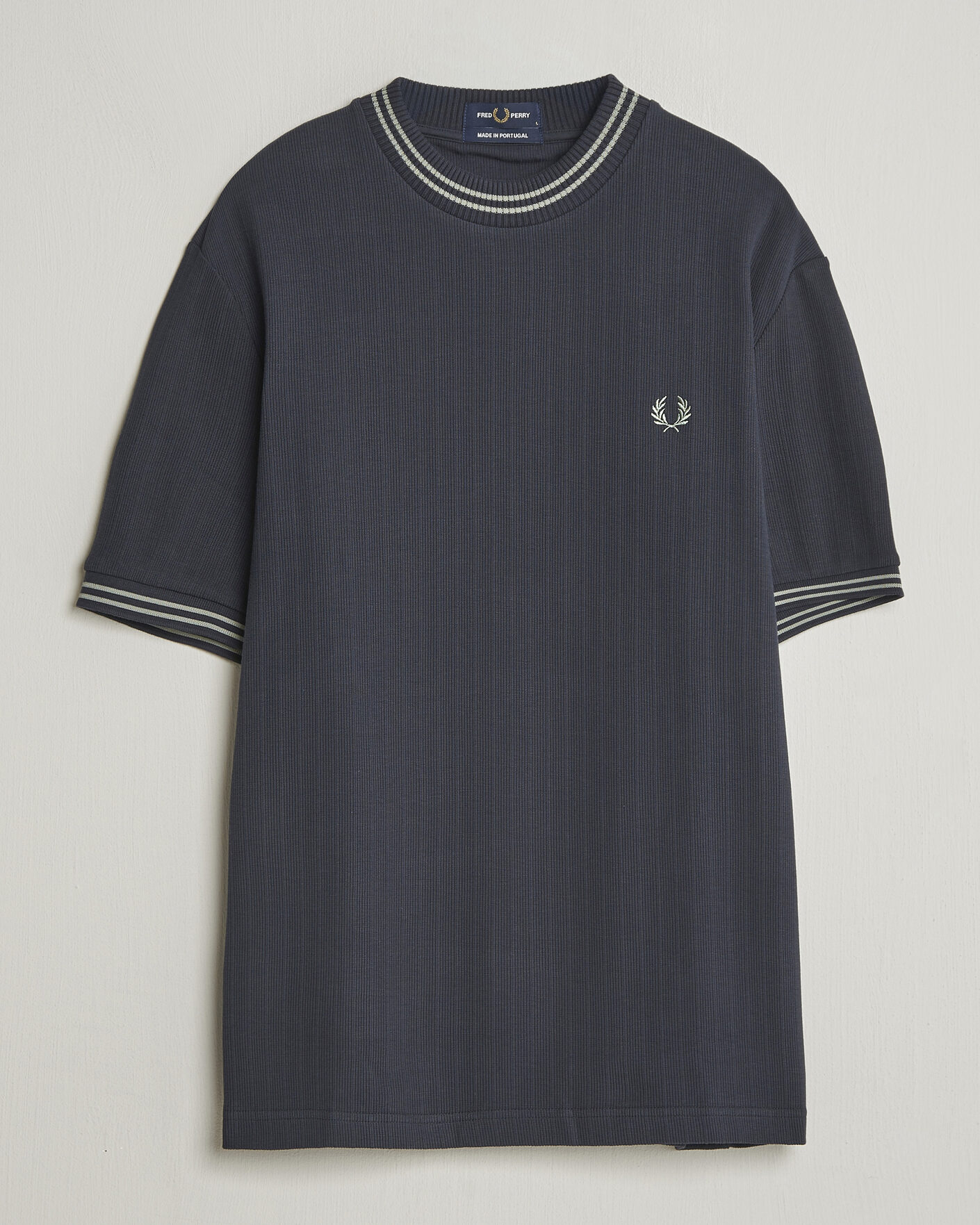 Herren | T-Shirts | Fred Perry | Rib Knitted T-Shirt Navy