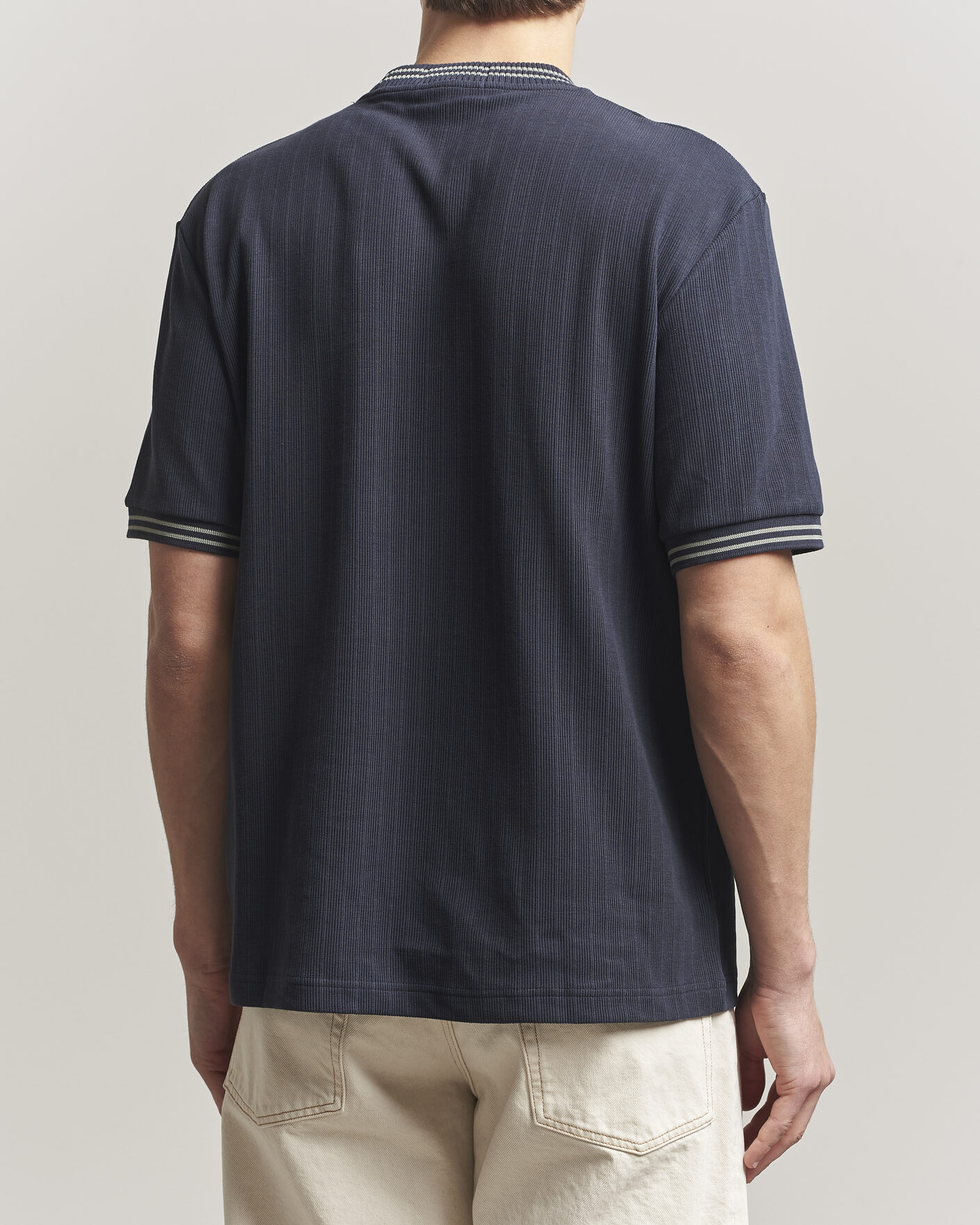 Herren | T-Shirts | Fred Perry | Rib Knitted T-Shirt Navy