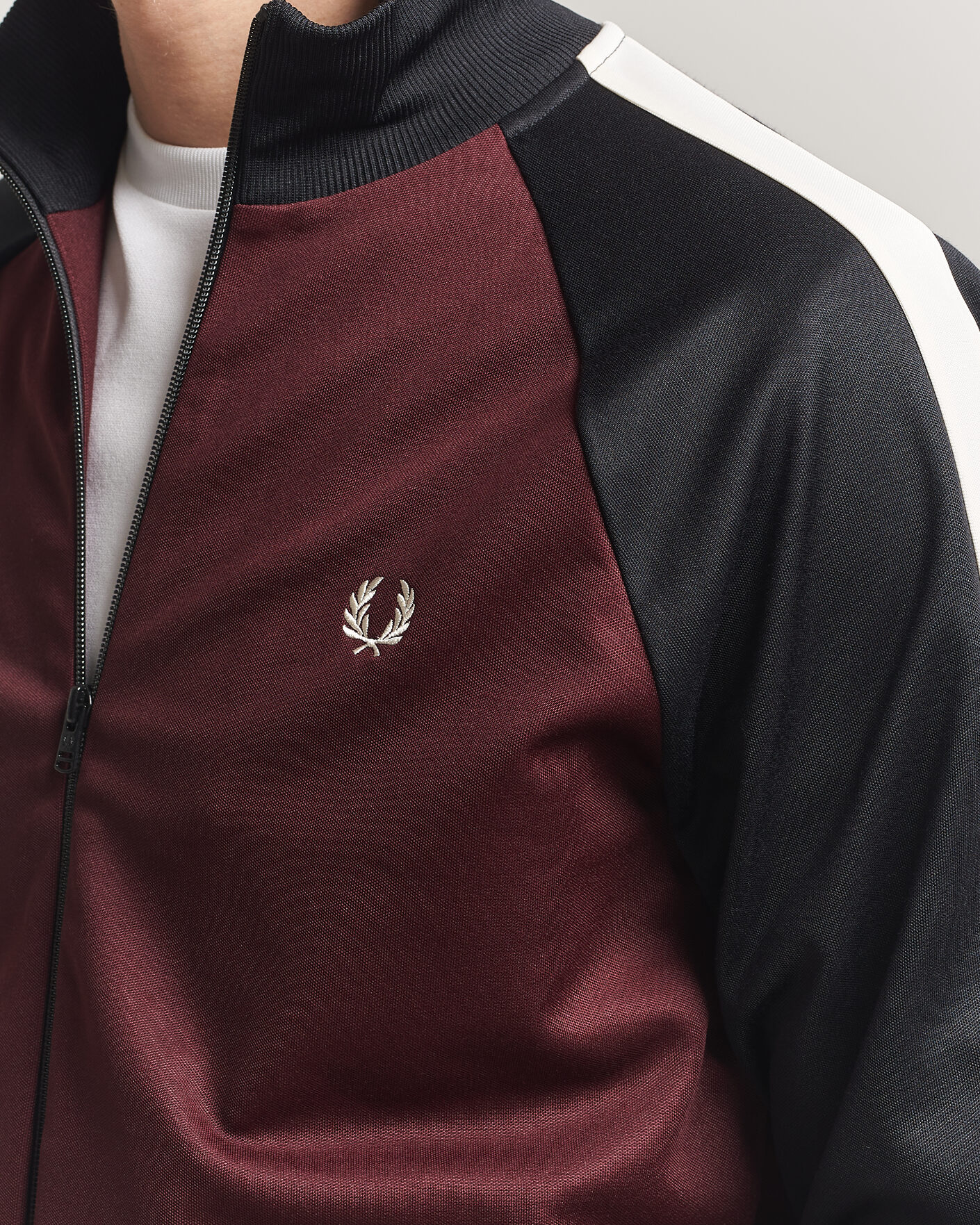 Herren | Pullover | Fred Perry | Contrast Sleeve Track Jacket Oxblood