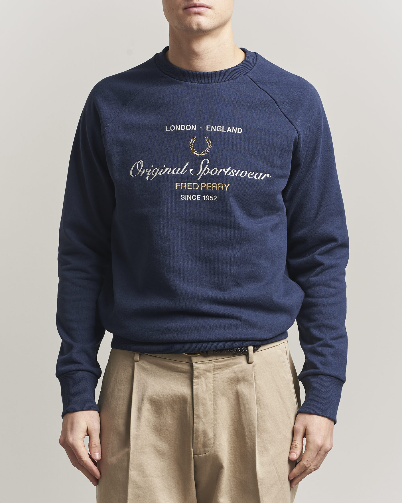 Herren | Pullover | Fred Perry | Original Sportswear Sweatshirt Tennis Blue