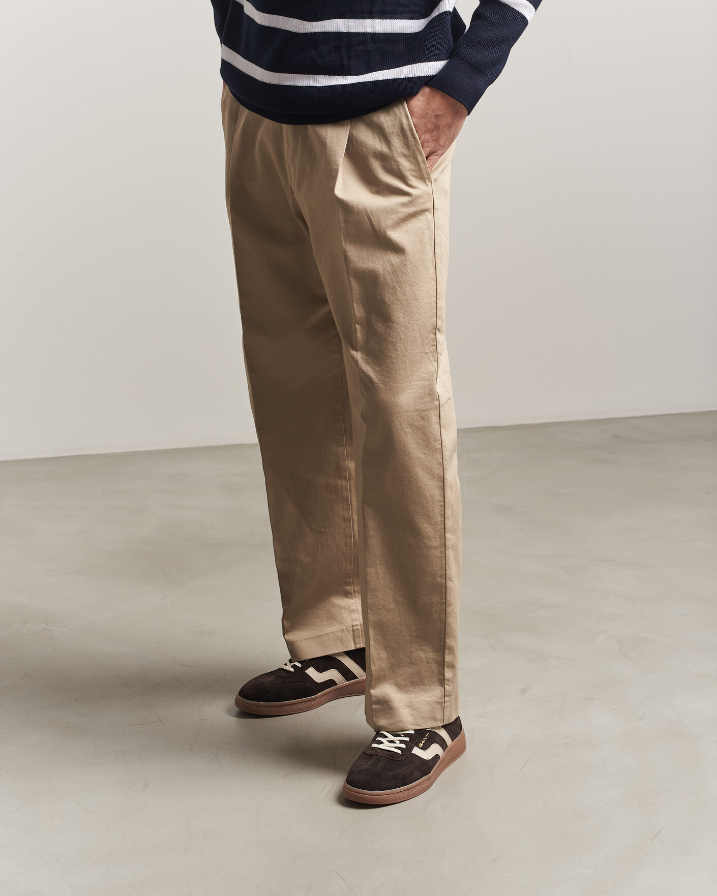 Herren | Sneaker | Gant | Cuzmo Suede Sneaker Dark Brown/White