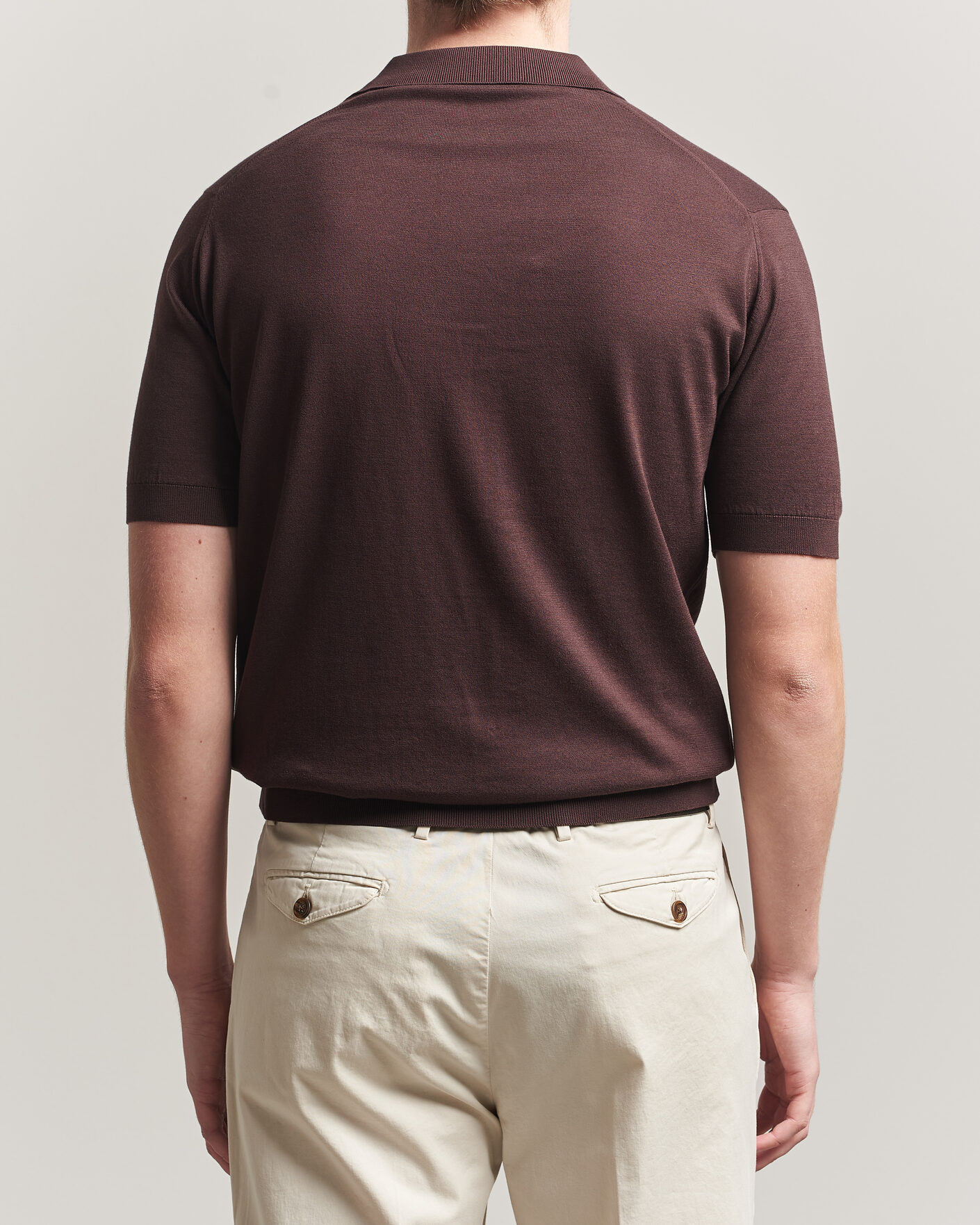 Herren | Poloshirts | John Smedley | Adrian Slim Fit Sea Island Cotton Polo Raisin Brown