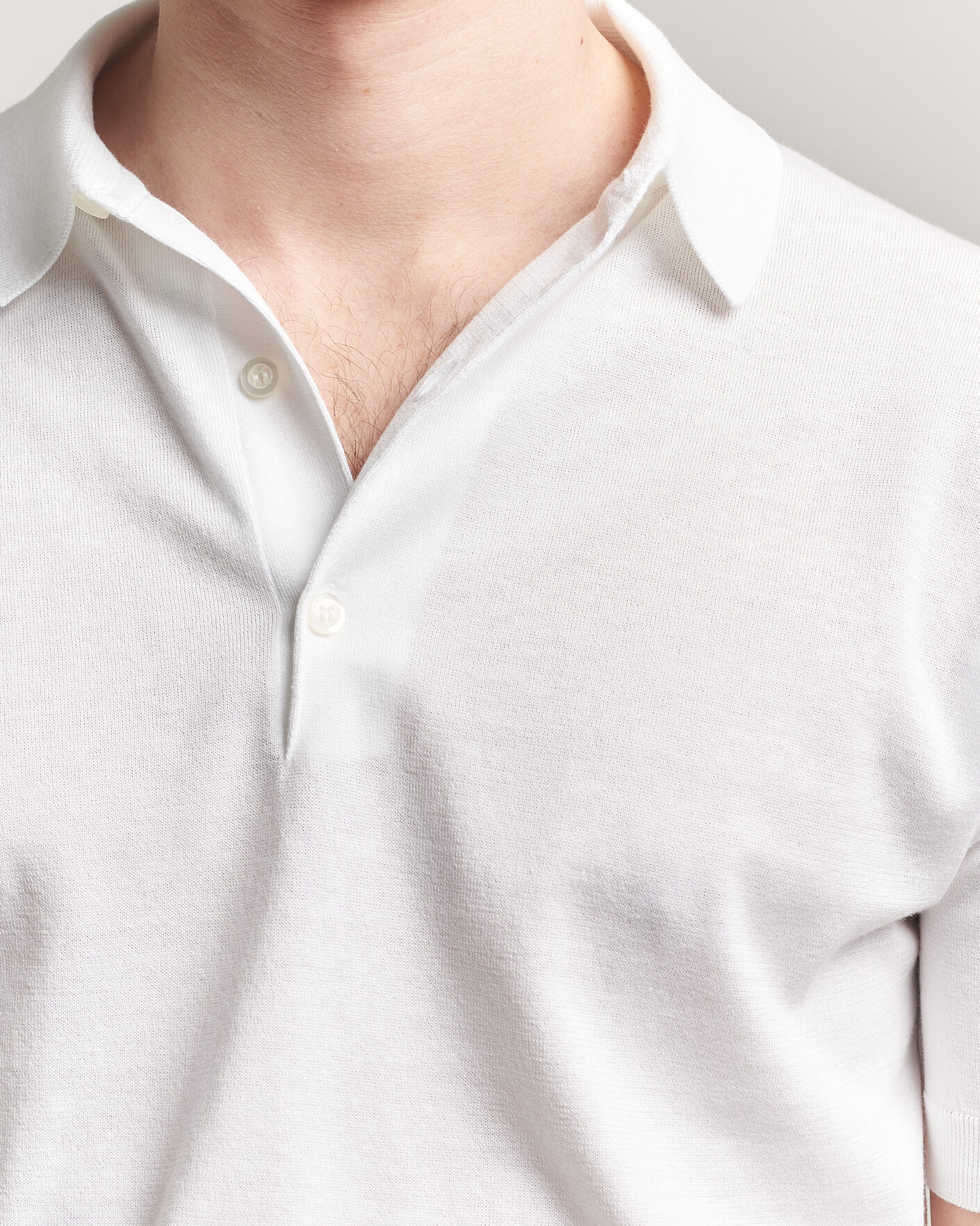 Herren | Poloshirts | John Smedley | Adrian Slim Fit Sea Island Cotton Polo White