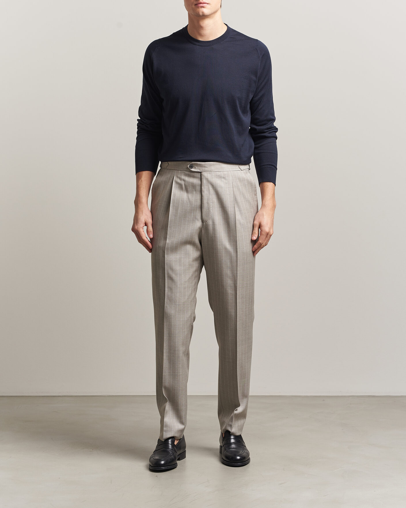 Herren | Pullover | John Smedley | Rowland Sea Island Crew Neck Pullover Navy