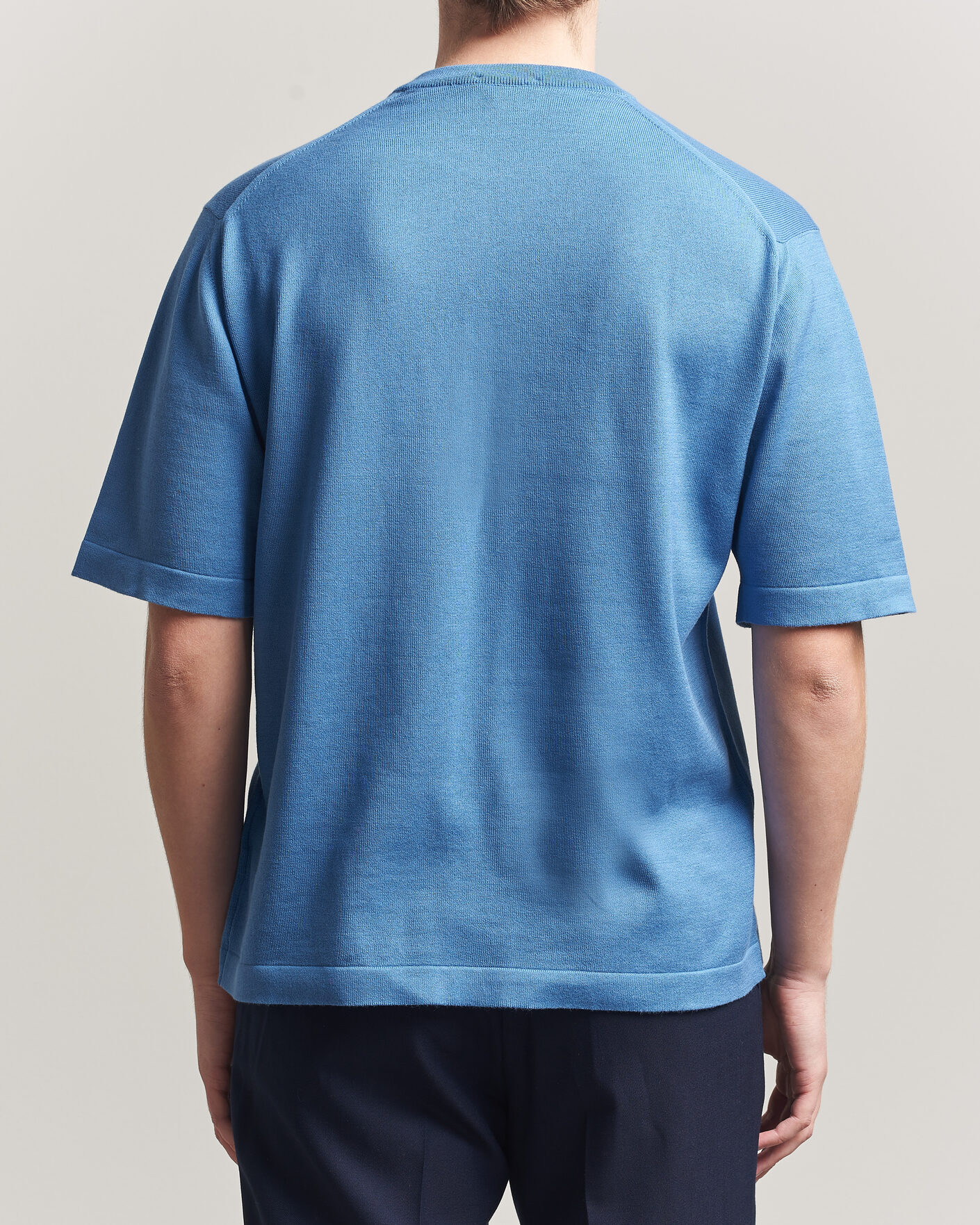 Herren | T-Shirts | John Smedley | Tindall Sea Island Cotton T-Shirt Skye Blue