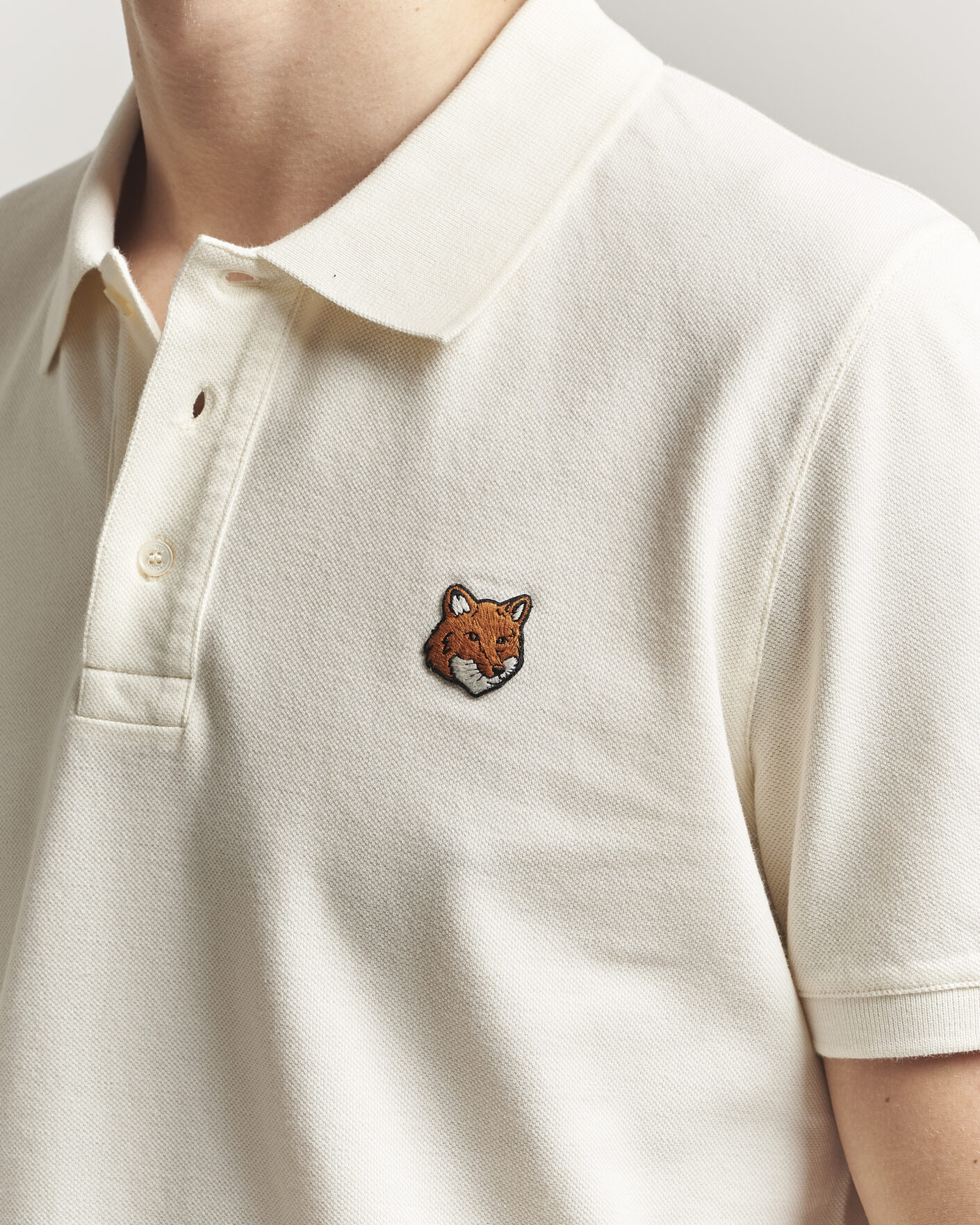 Herren | Poloshirts | Maison Kitsuné | Fox Head Polo Noble Beige