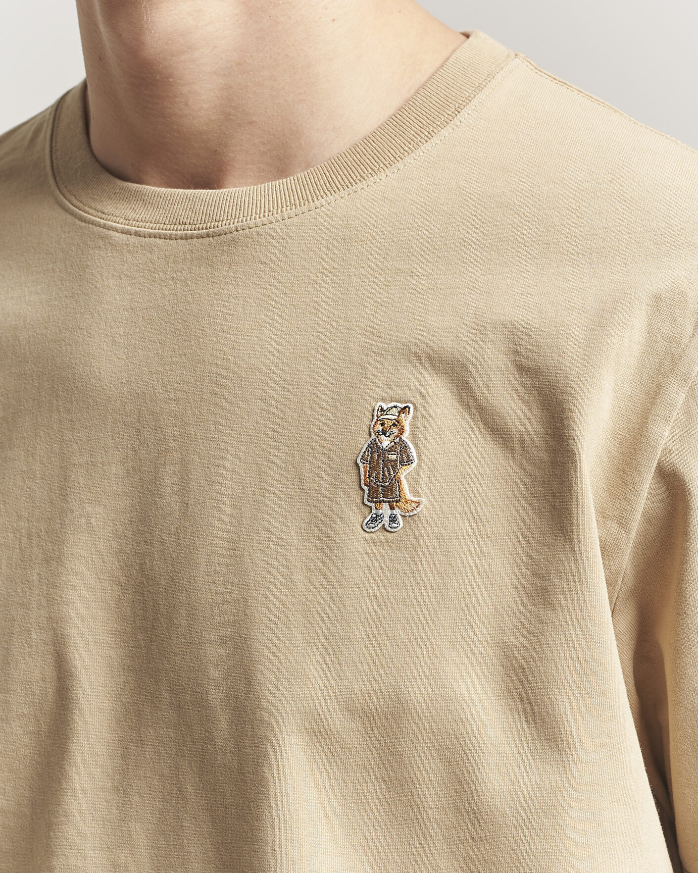 Herren | T-Shirts | Maison Kitsuné | Dressed Fox T-Shirt Roasted Almond
