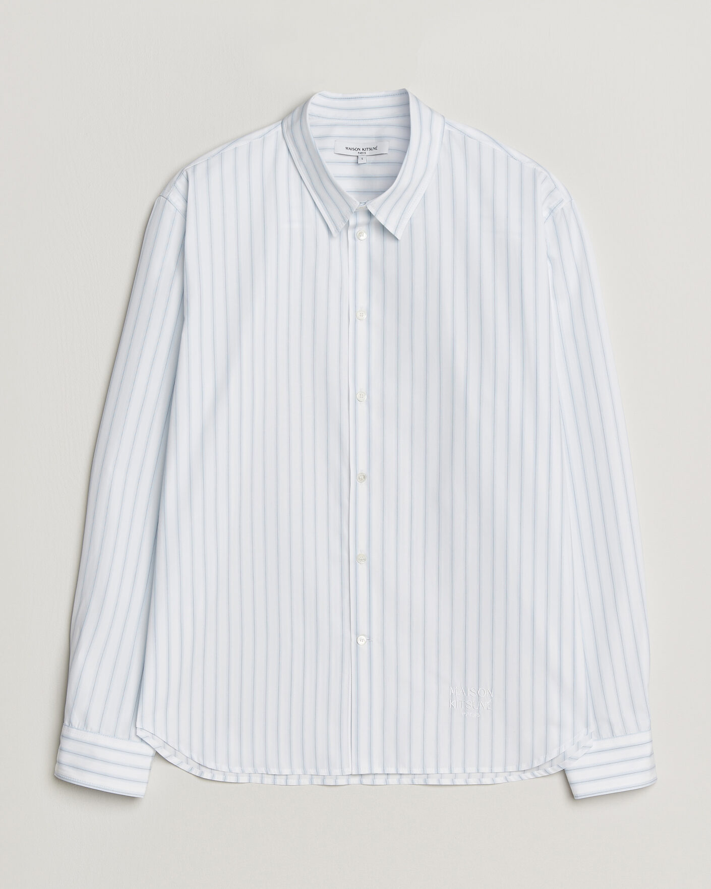 Herren | Hemden | Maison Kitsuné | Casual Striped Shirt Blue/White
