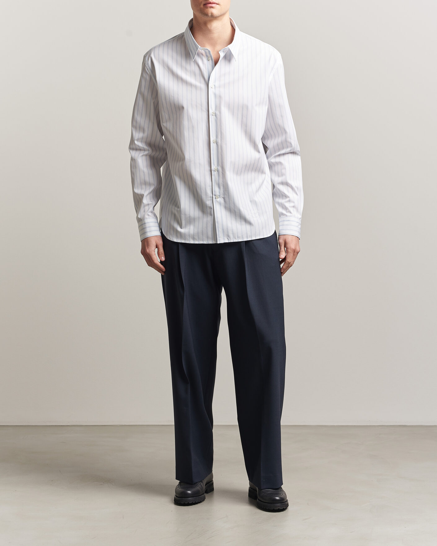 Herren | Hemden | Maison Kitsuné | Casual Striped Shirt Blue/White