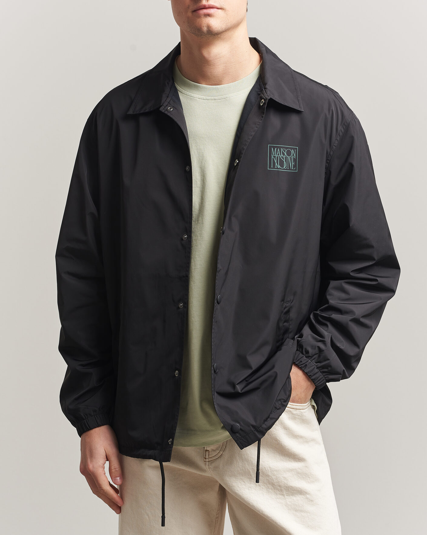 Herren | Jacken | Maison Kitsuné | Tonal Fox Head Coach Jacket Black