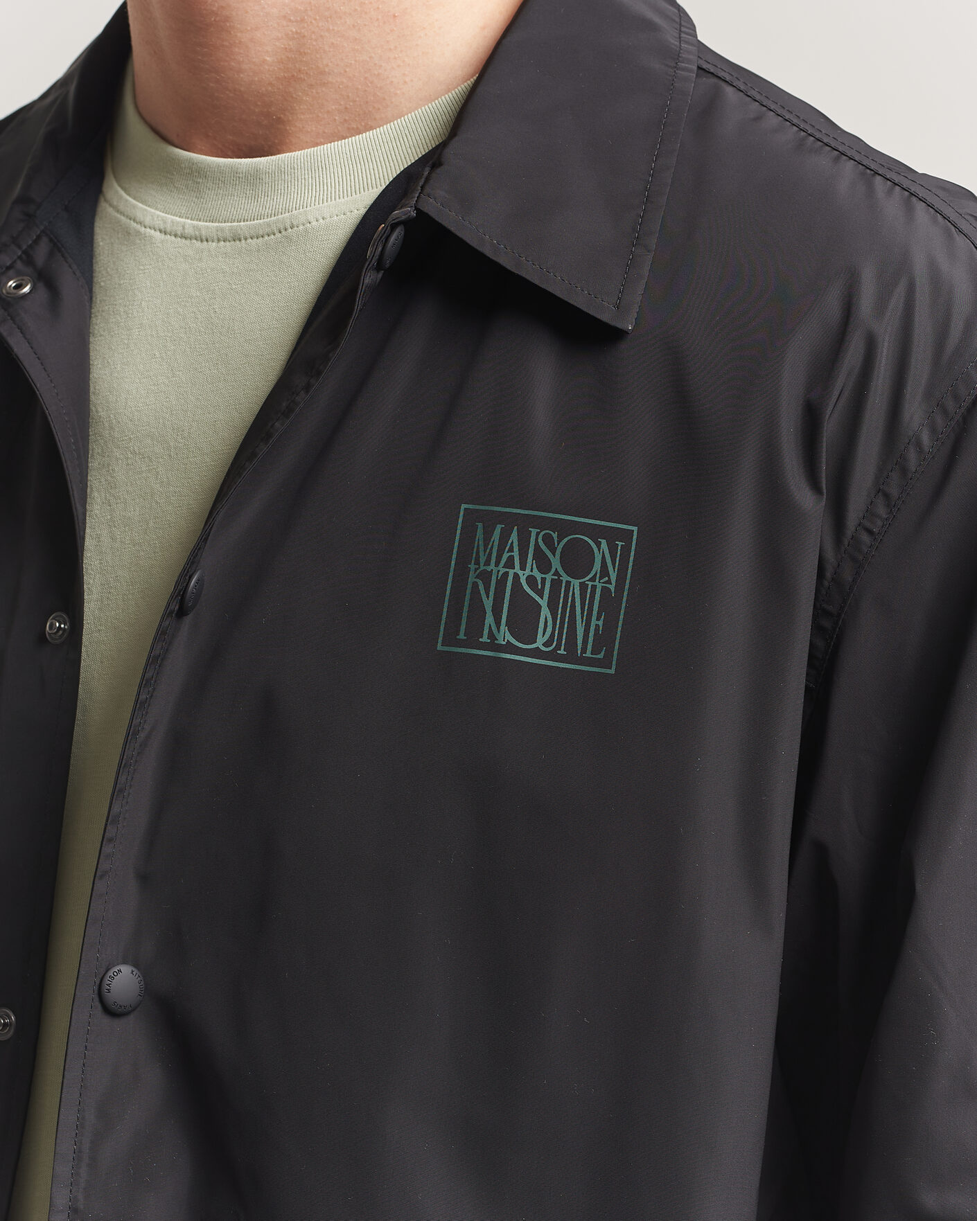 Herren | Jacken | Maison Kitsuné | Tonal Fox Head Coach Jacket Black